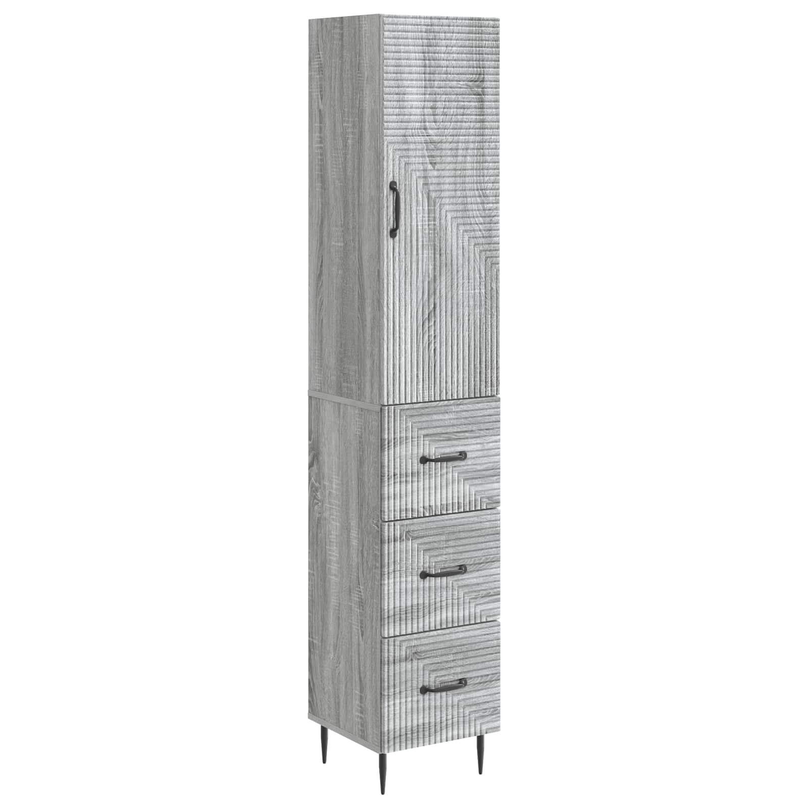Spintelė 2 pcs Pilka Sonoma 33 x 34,5 x 90 cm Apdirbta mediena