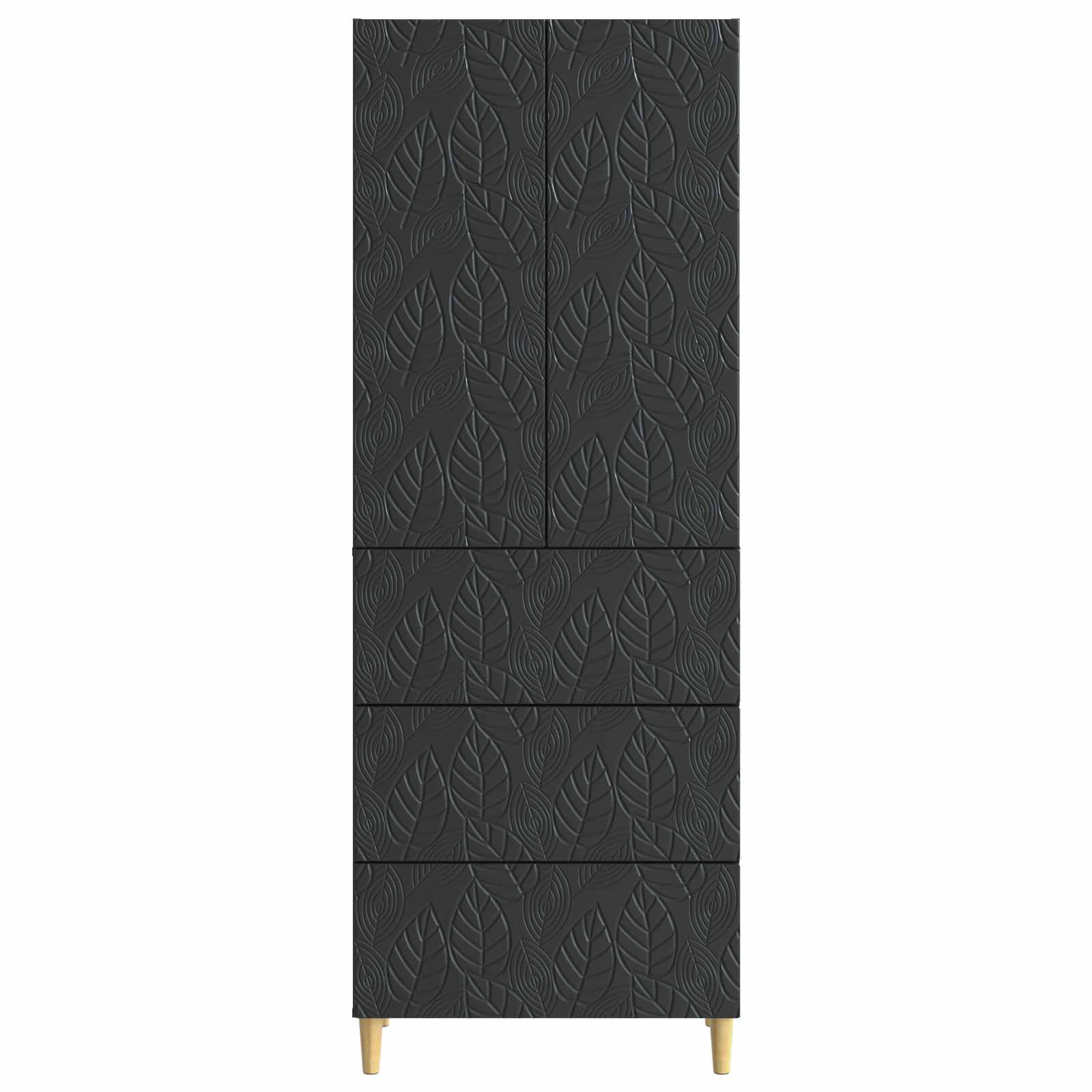 Spintelė 2 pcs Juoda 66 x 34,5 x 90 cm Apdirbta mediena