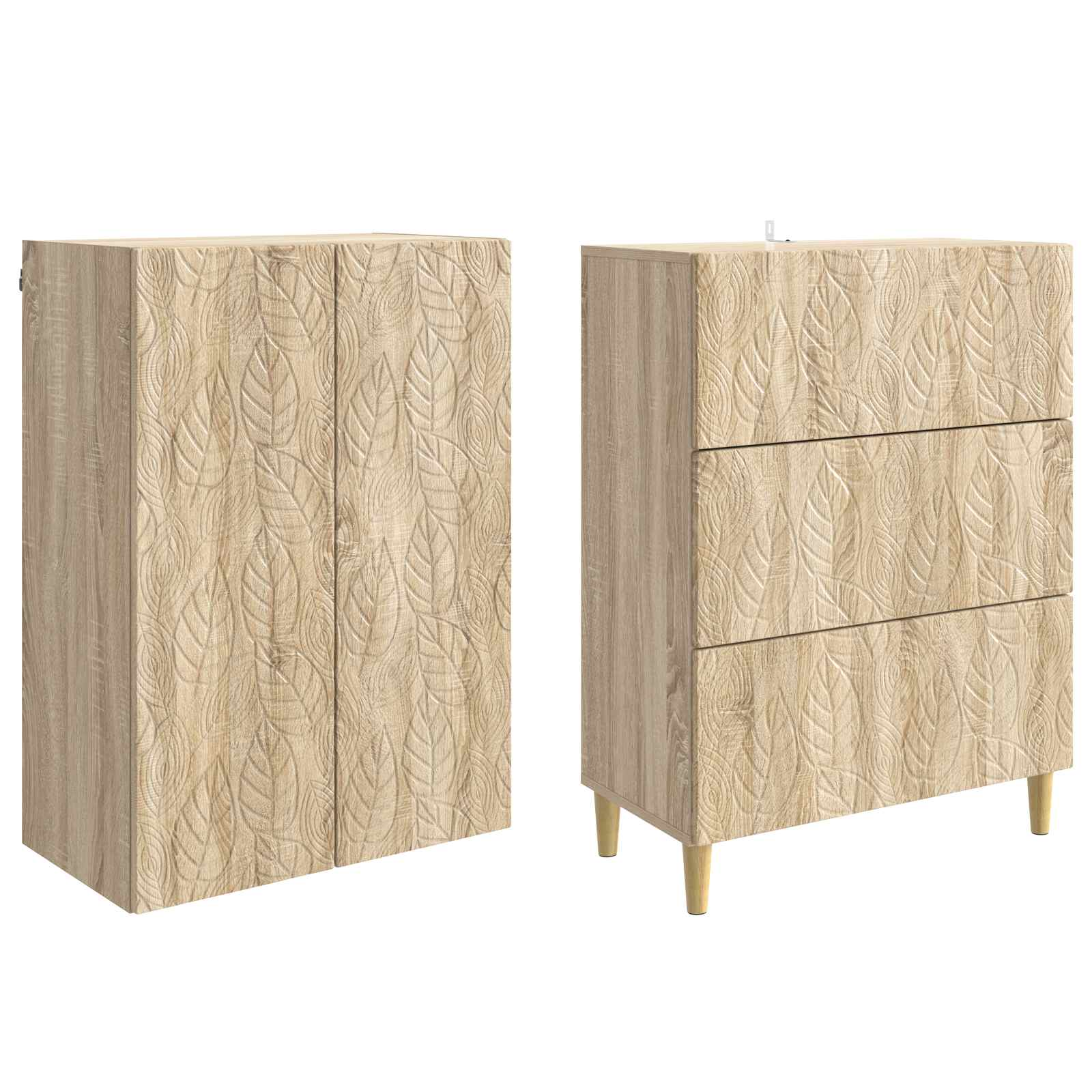 Spintelė 2 pcs Sonoma ąžuolas 66 x 34,5 x 90 cm