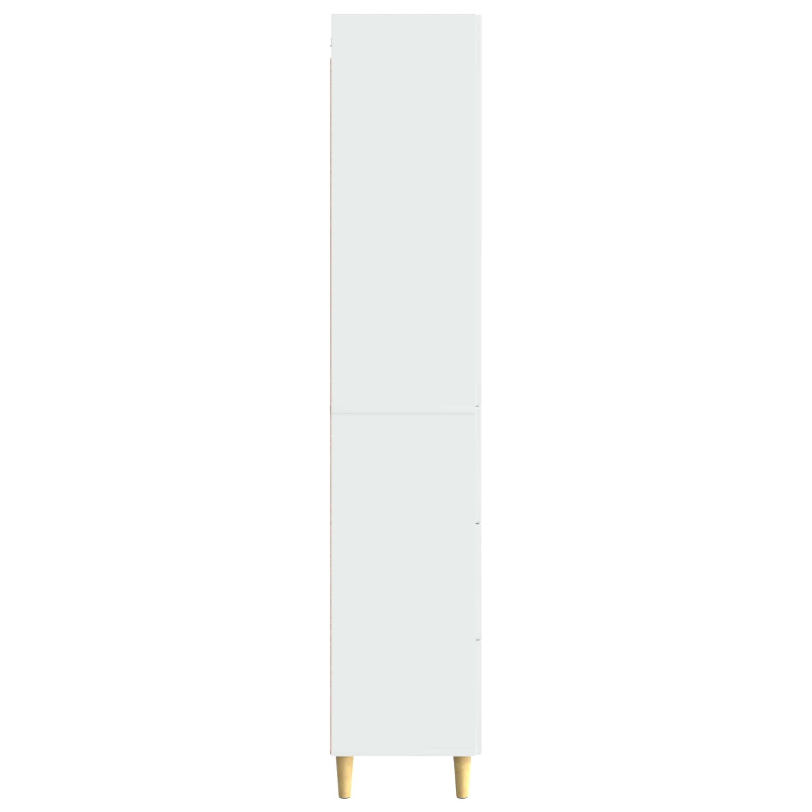 Spintelė 2 pcs Itin blizgi balta 66 x 34,5 x 90 cm