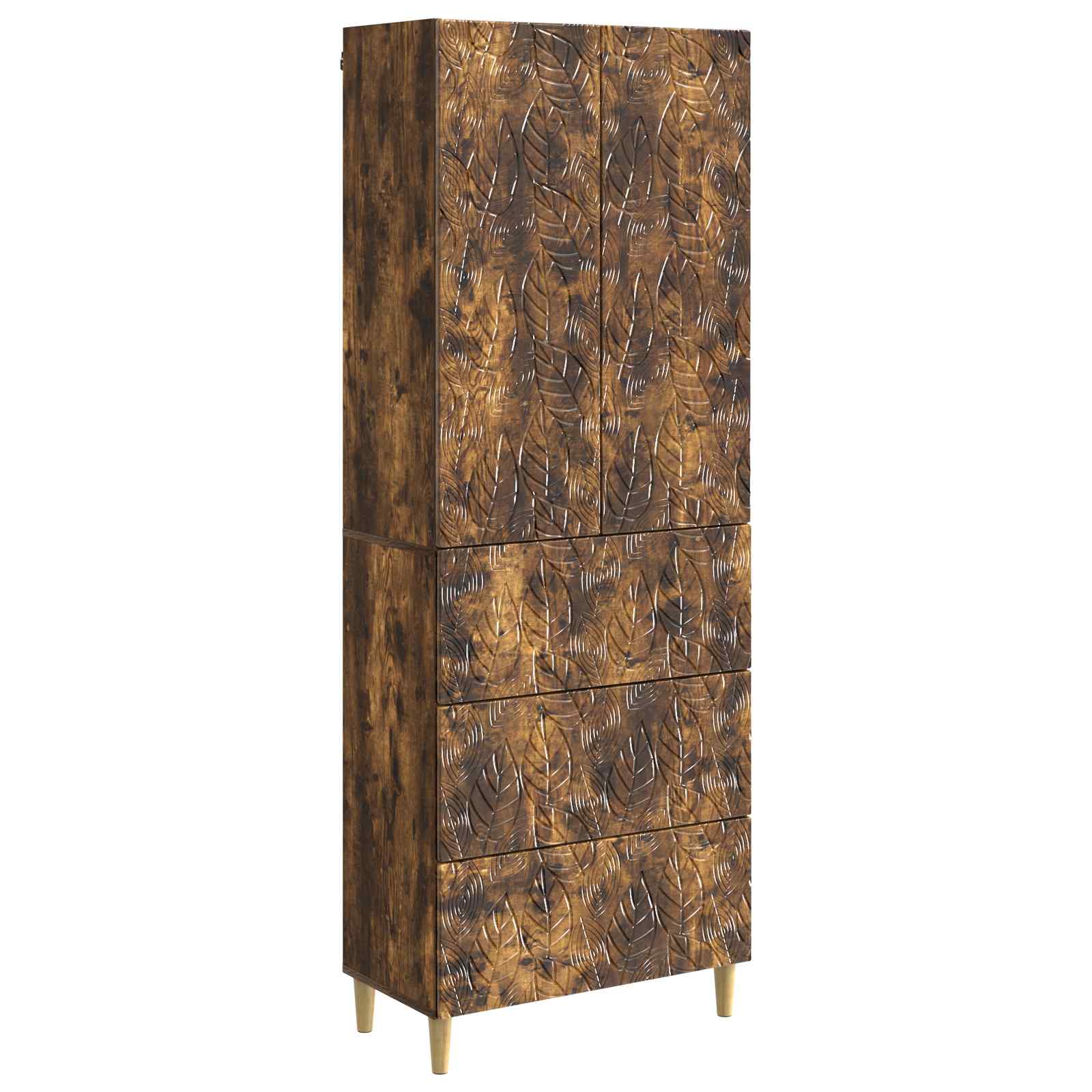 Spintelė 2 pcs Dūminio ąžuolo 66 x 34,5 x 90 cm