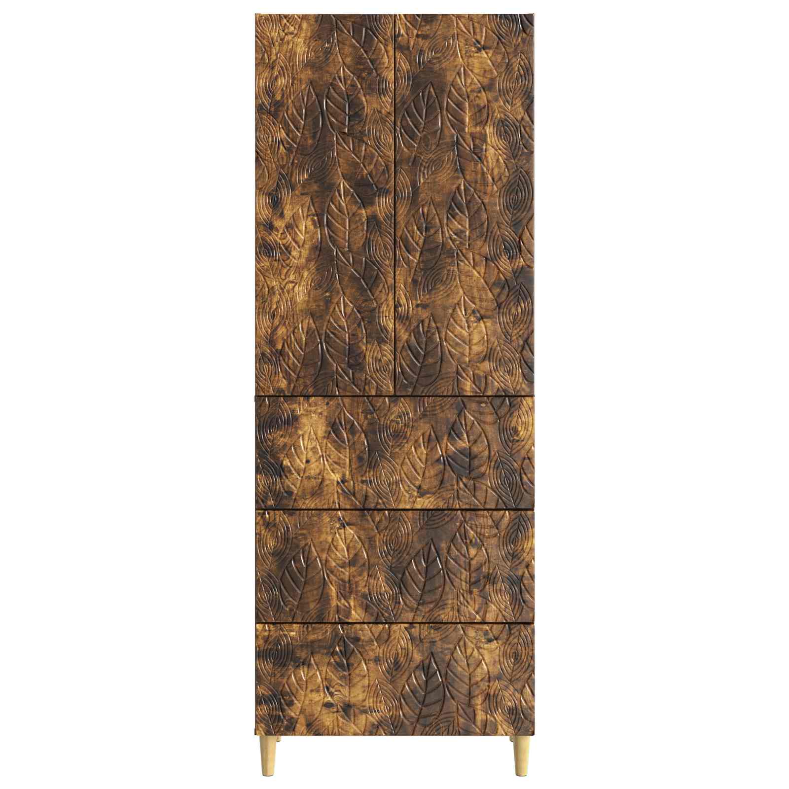 Spintelė 2 pcs Dūminio ąžuolo 66 x 34,5 x 90 cm