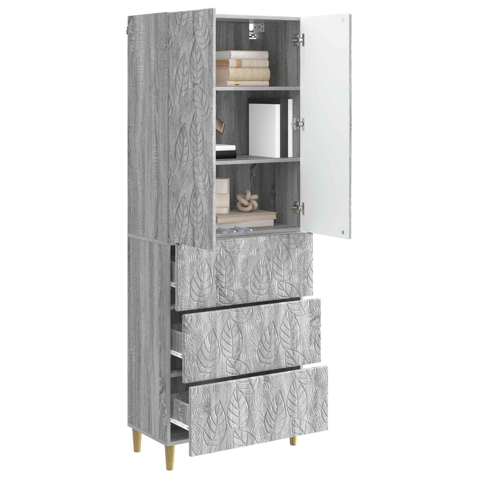 Spintelė 2 pcs Pilka Sonoma 66 x 34,5 x 90 cm Apdirbta mediena