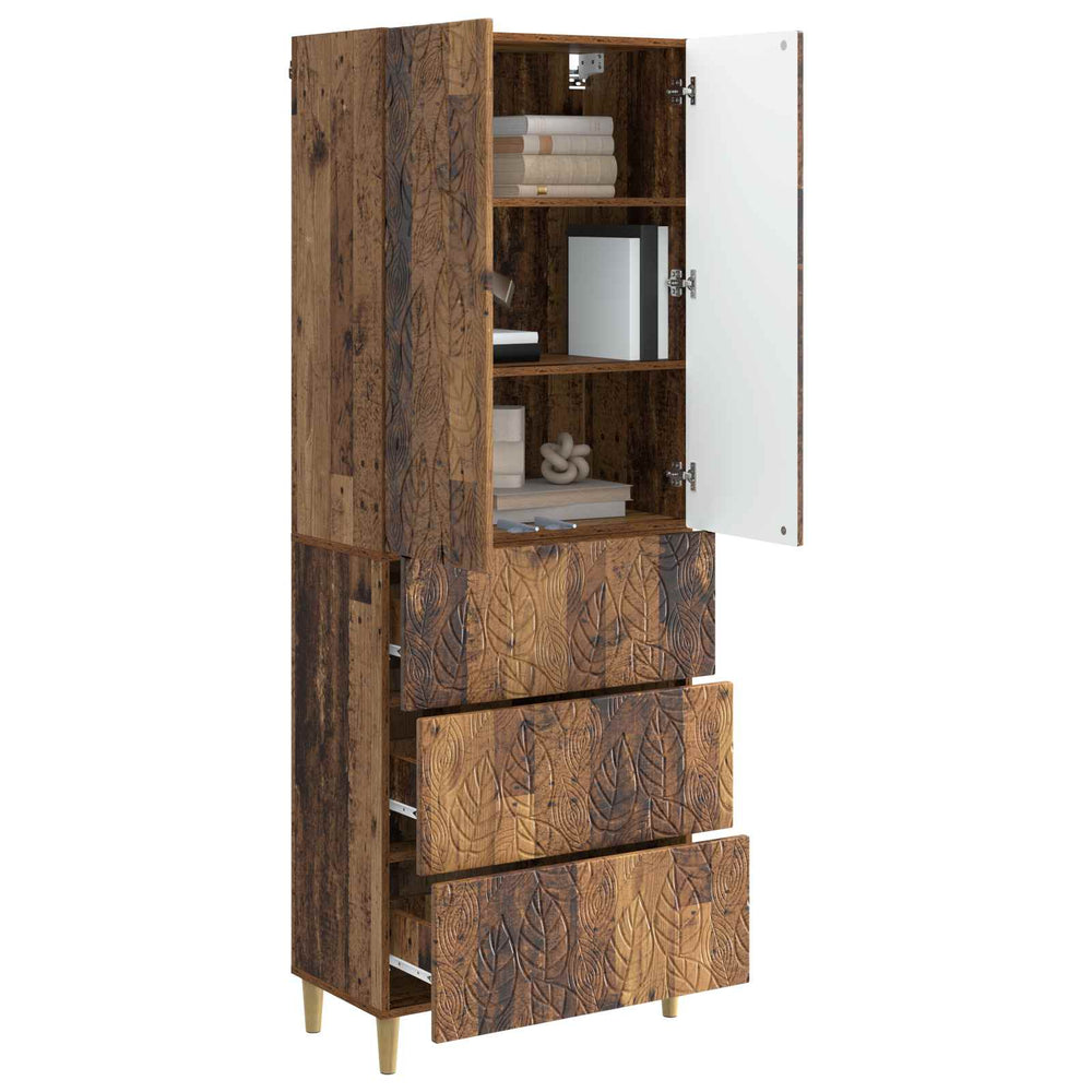 Spintelė 2 pcs Sendintos medienos 66 x 34,5 x 90 cm