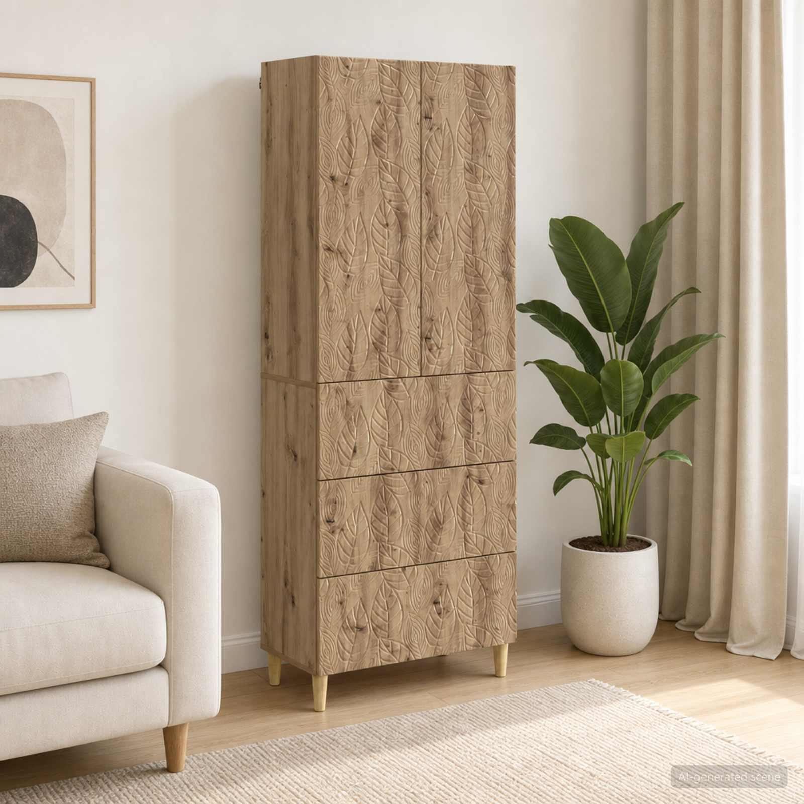 Spintelė 2 pcs Artisano ąžuolo 66 x 34,5 x 90 cm