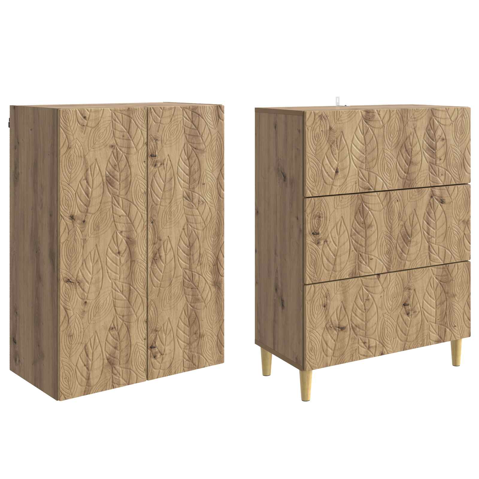 Spintelė 2 pcs Artisano ąžuolo 66 x 34,5 x 90 cm