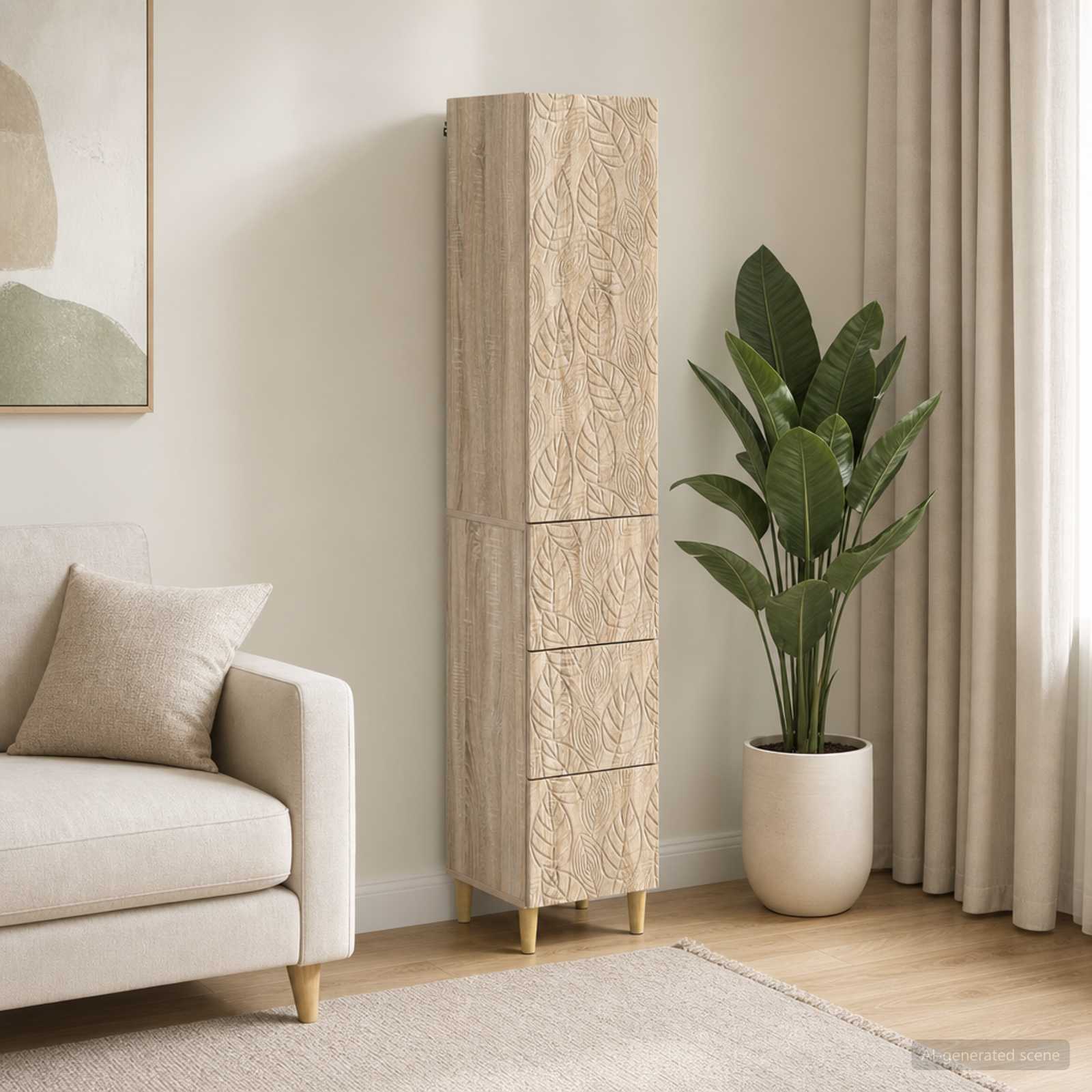 Spintelė 2 pcs Sonoma ąžuolas 33 x 34,5 x 90 cm