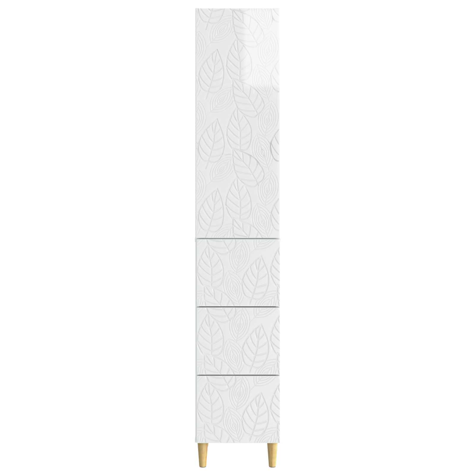 Spintelė 2 pcs Itin blizgi balta 33 x 34,5 x 90 cm