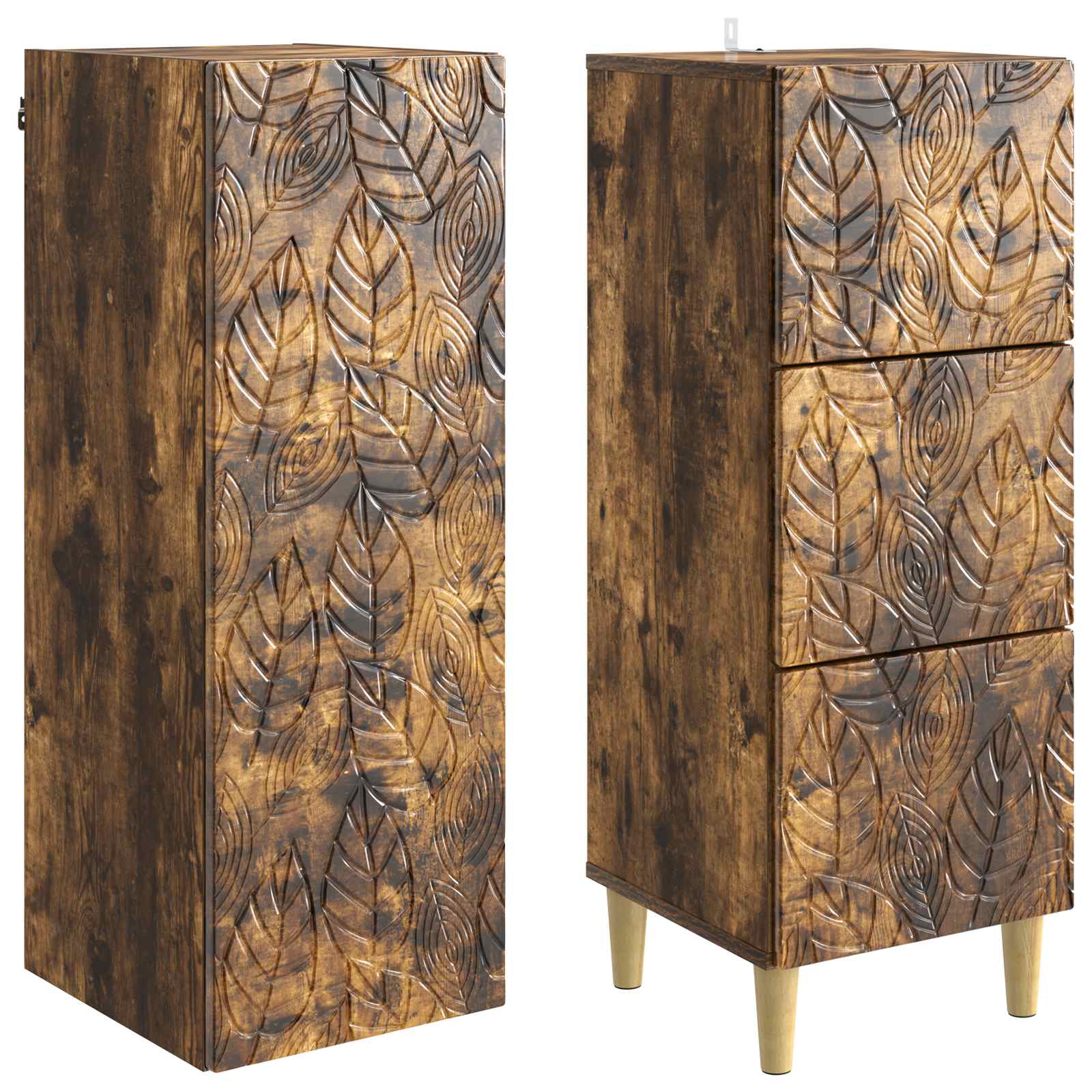 Spintelė 2 pcs Dūminio ąžuolo 33 x 34,5 x 90 cm