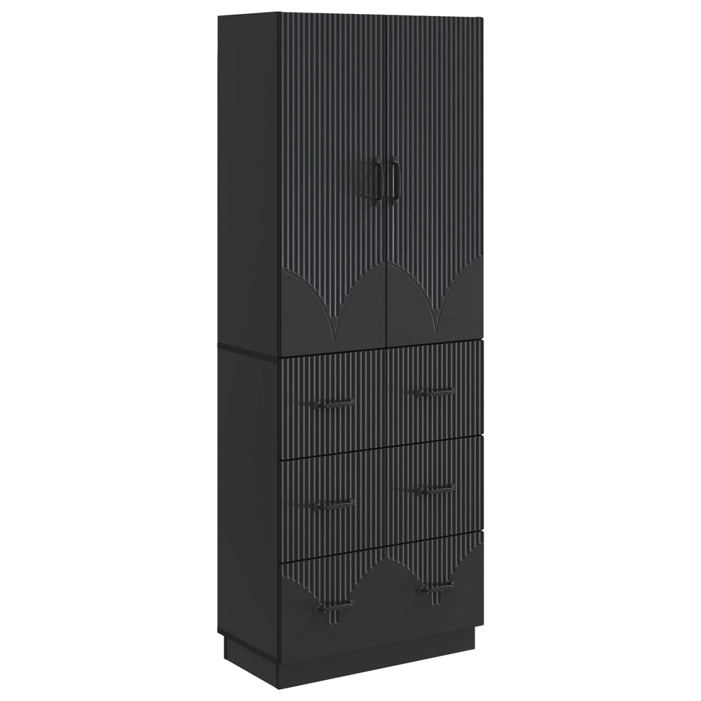 Spintelė 2 pcs Juoda 66 x 34,5 x 87 cm Apdirbta mediena