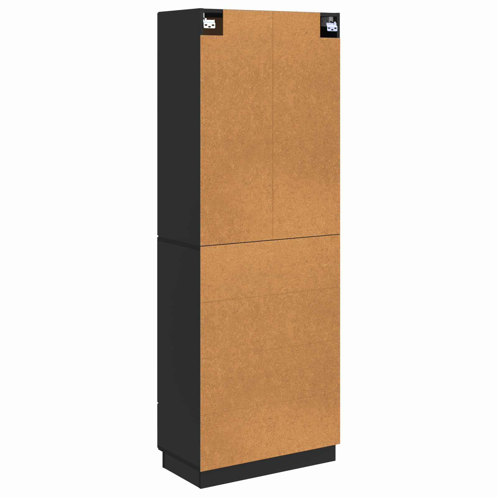 Spintelė 2 pcs Juoda 66 x 34,5 x 87 cm Apdirbta mediena