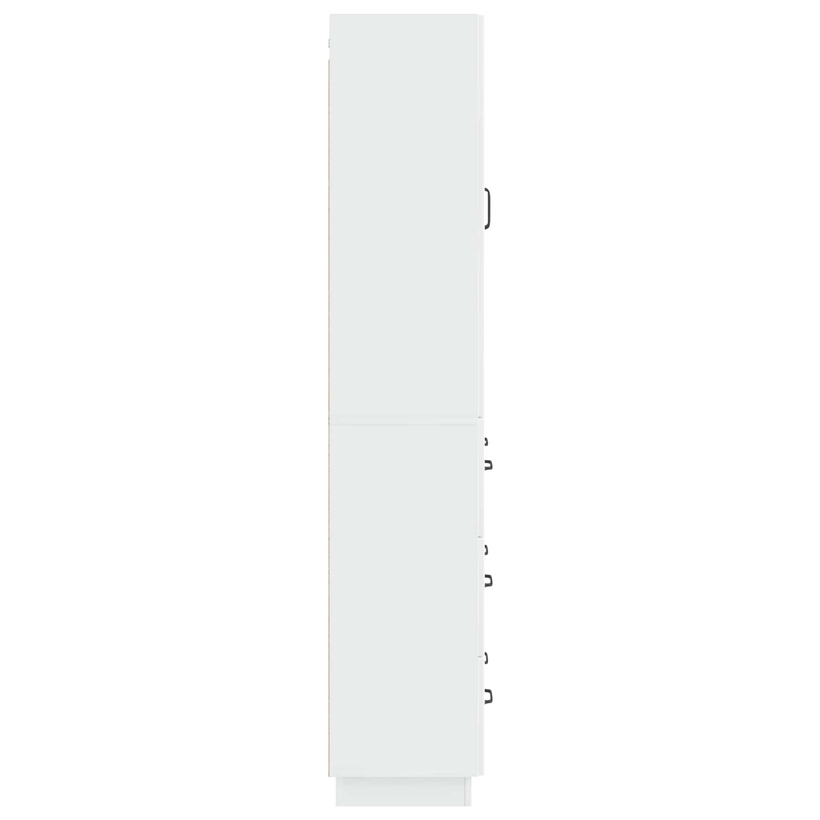 Spintelė 2 pcs Itin blizgi balta 66 x 34,5 x 87 cm