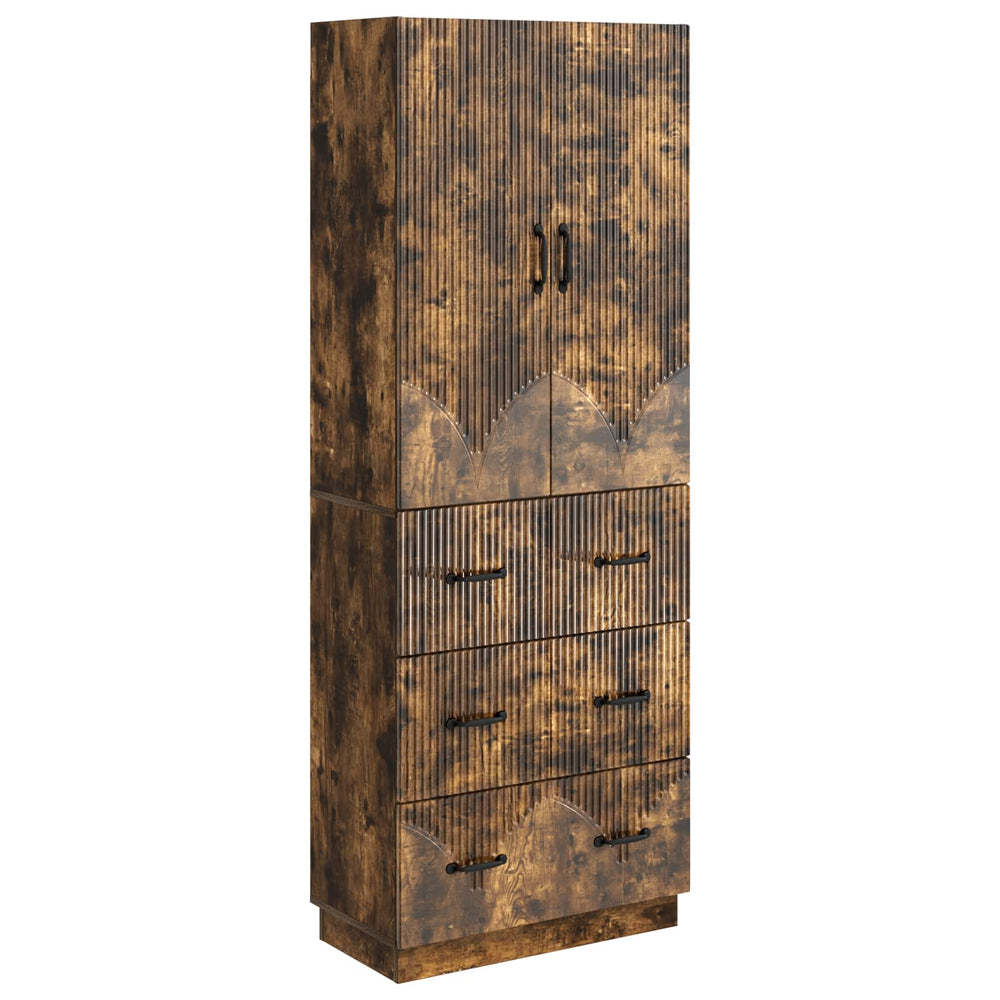 Spintelė 2 pcs Dūminio ąžuolo 66 x 34,5 x 87 cm