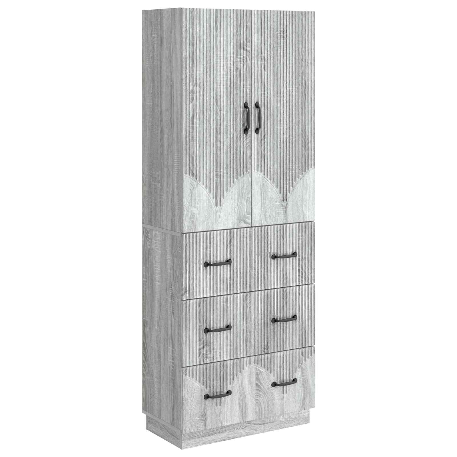 Spintelė 2 pcs Pilka Sonoma 66 x 34,5 x 87 cm Apdirbta mediena
