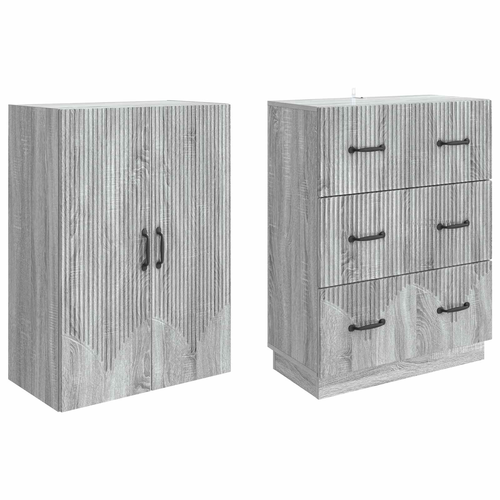 Spintelė 2 pcs Pilka Sonoma 66 x 34,5 x 87 cm Apdirbta mediena