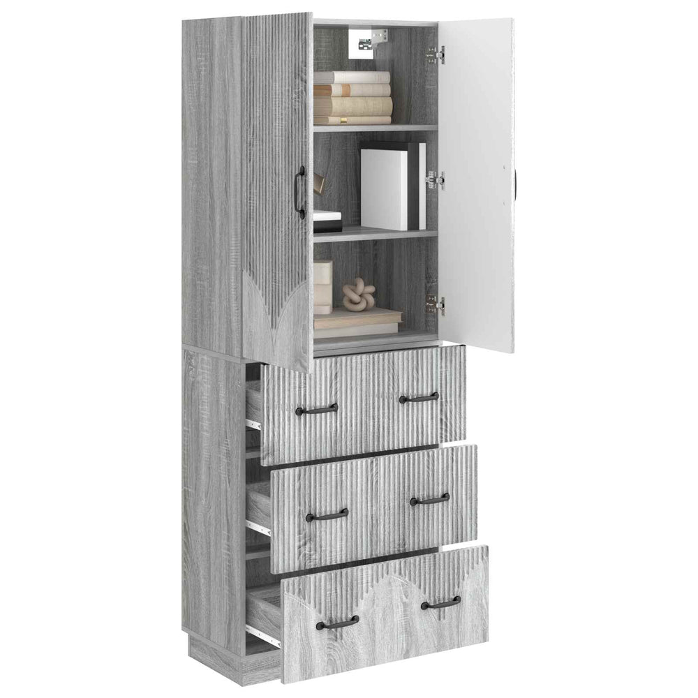 Spintelė 2 pcs Pilka Sonoma 66 x 34,5 x 87 cm Apdirbta mediena