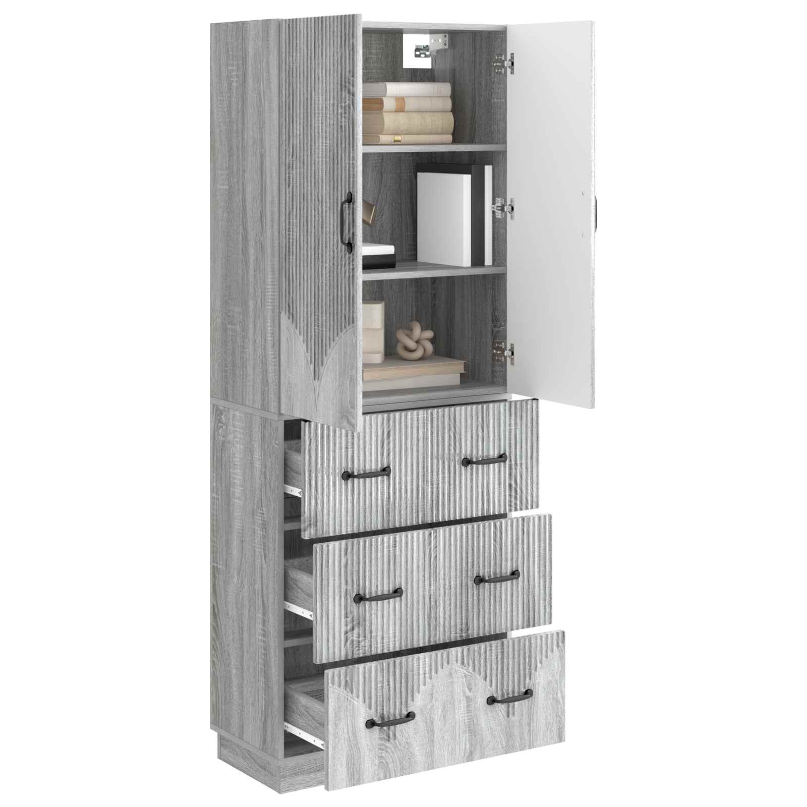 Spintelė 2 pcs Pilka Sonoma 66 x 34,5 x 87 cm Apdirbta mediena