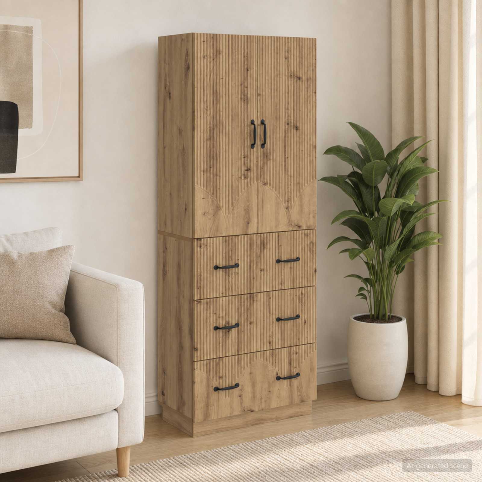 Spintelė 2 pcs Artisano ąžuolo 66 x 34,5 x 87 cm