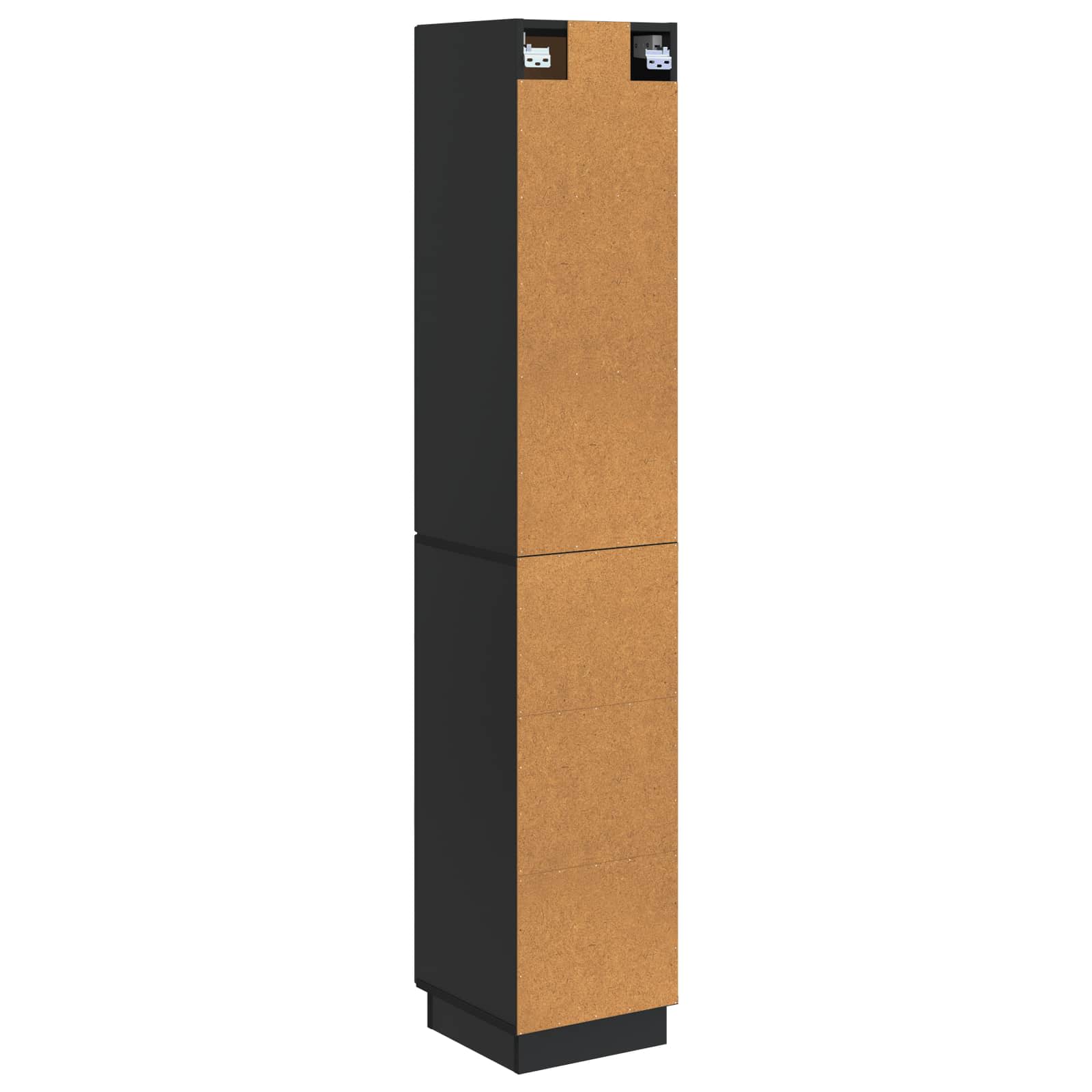 Spintelė 2 pcs Juoda 33 x 34,5 x 87 cm Apdirbta mediena