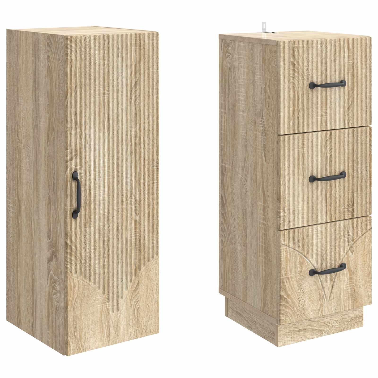Spintelė 2 pcs Sonoma ąžuolas 33 x 34,5 x 87 cm