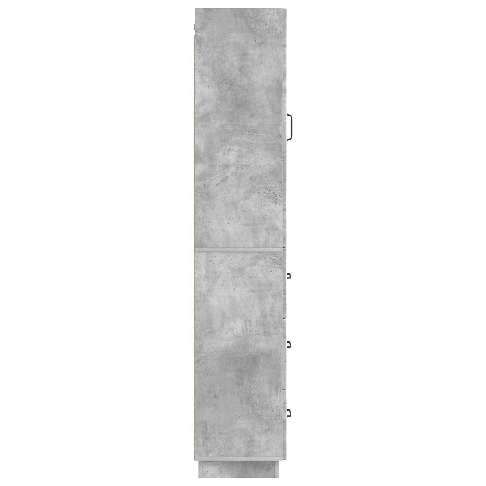 Spintelė 2 pcs Betono pilka 33 x 34,5 x 87 cm Apdirbta mediena