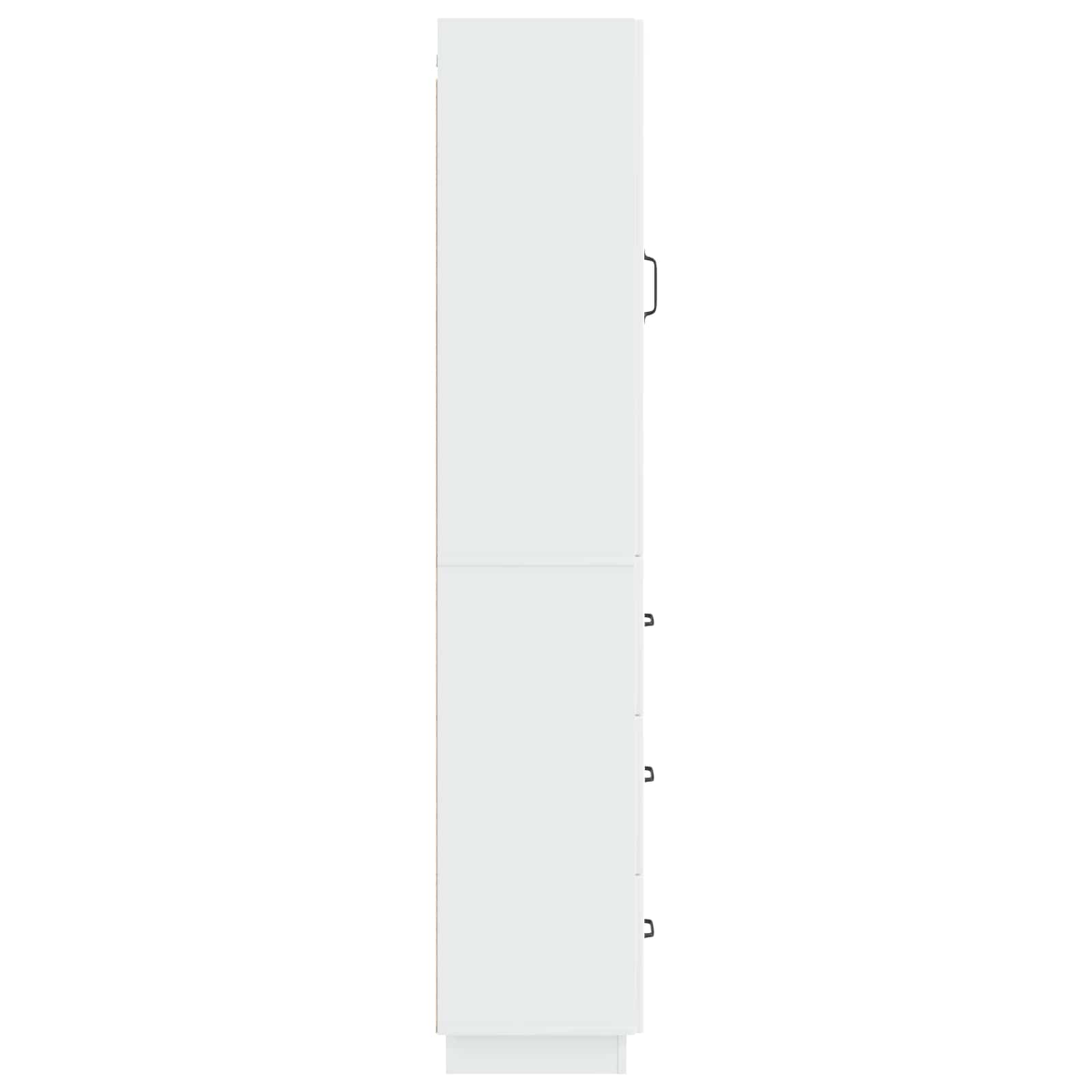 Spintelė 2 pcs Itin blizgi balta 33 x 34,5 x 87 cm