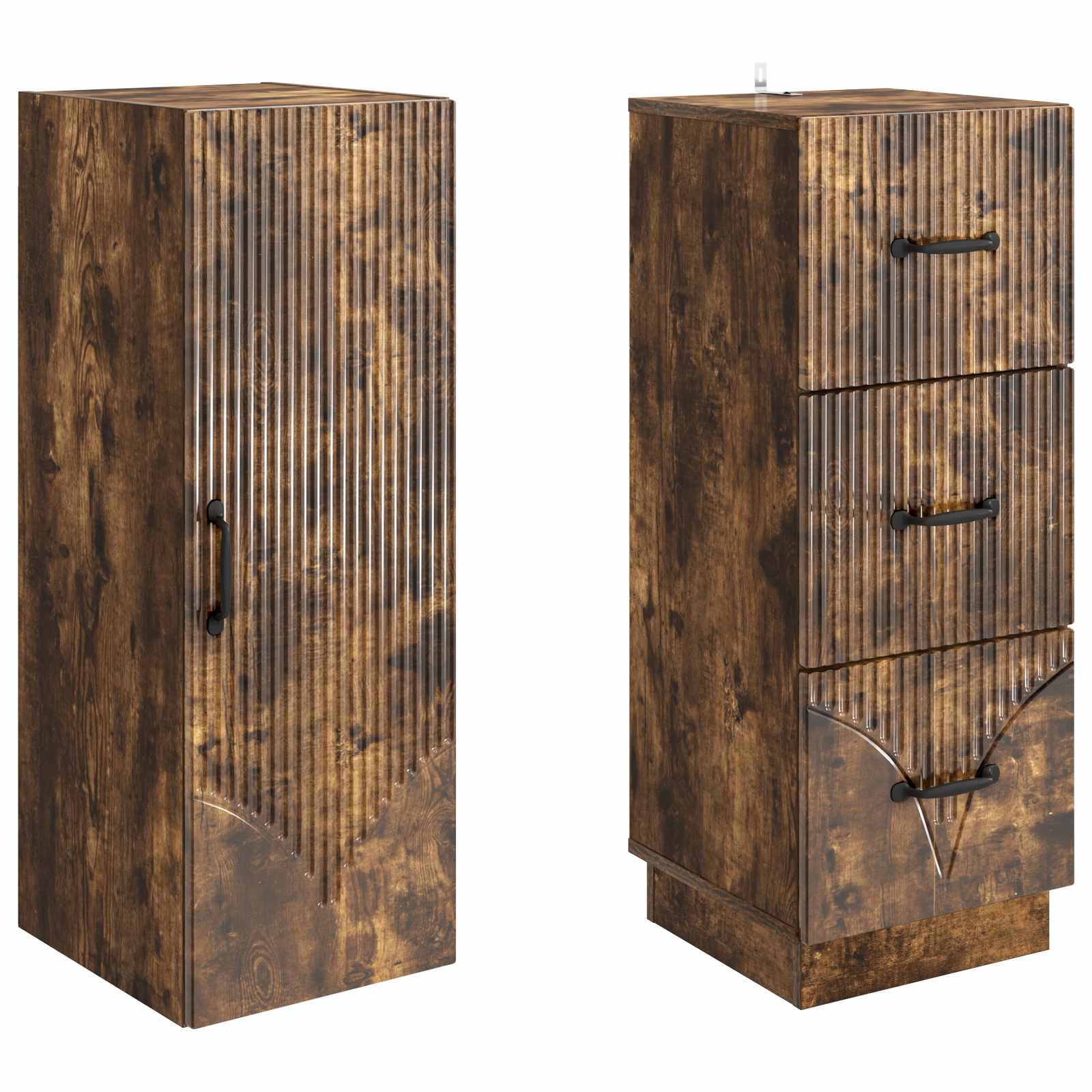 Spintelė 2 pcs Dūminio ąžuolo 33 x 34,5 x 87 cm