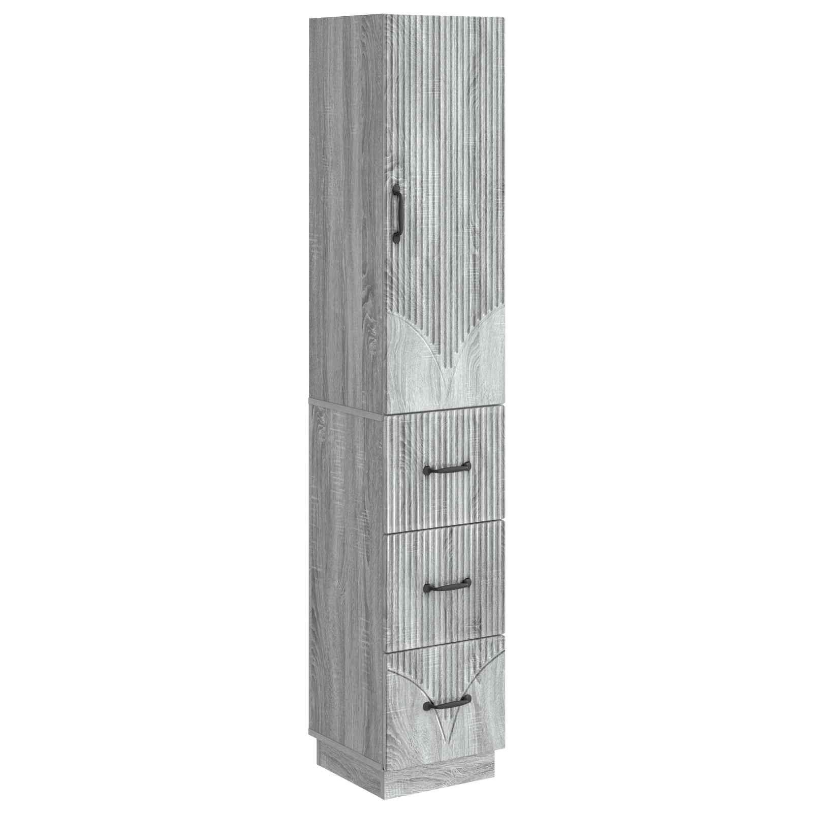 Spintelė 2 pcs Pilka Sonoma 33 x 34,5 x 87 cm Apdirbta mediena