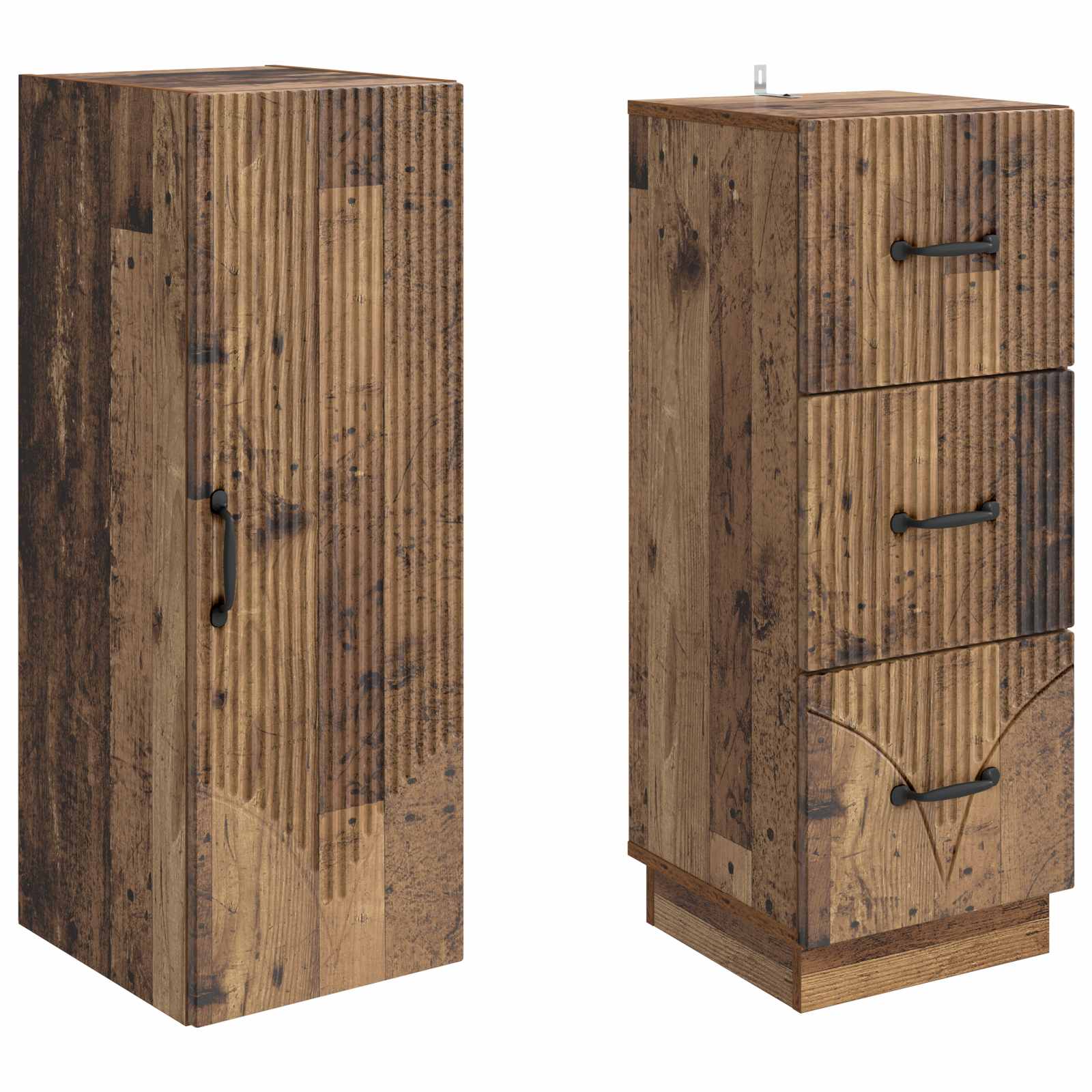 Spintelė 2 pcs Sendintos medienos 33 x 34,5 x 87 cm