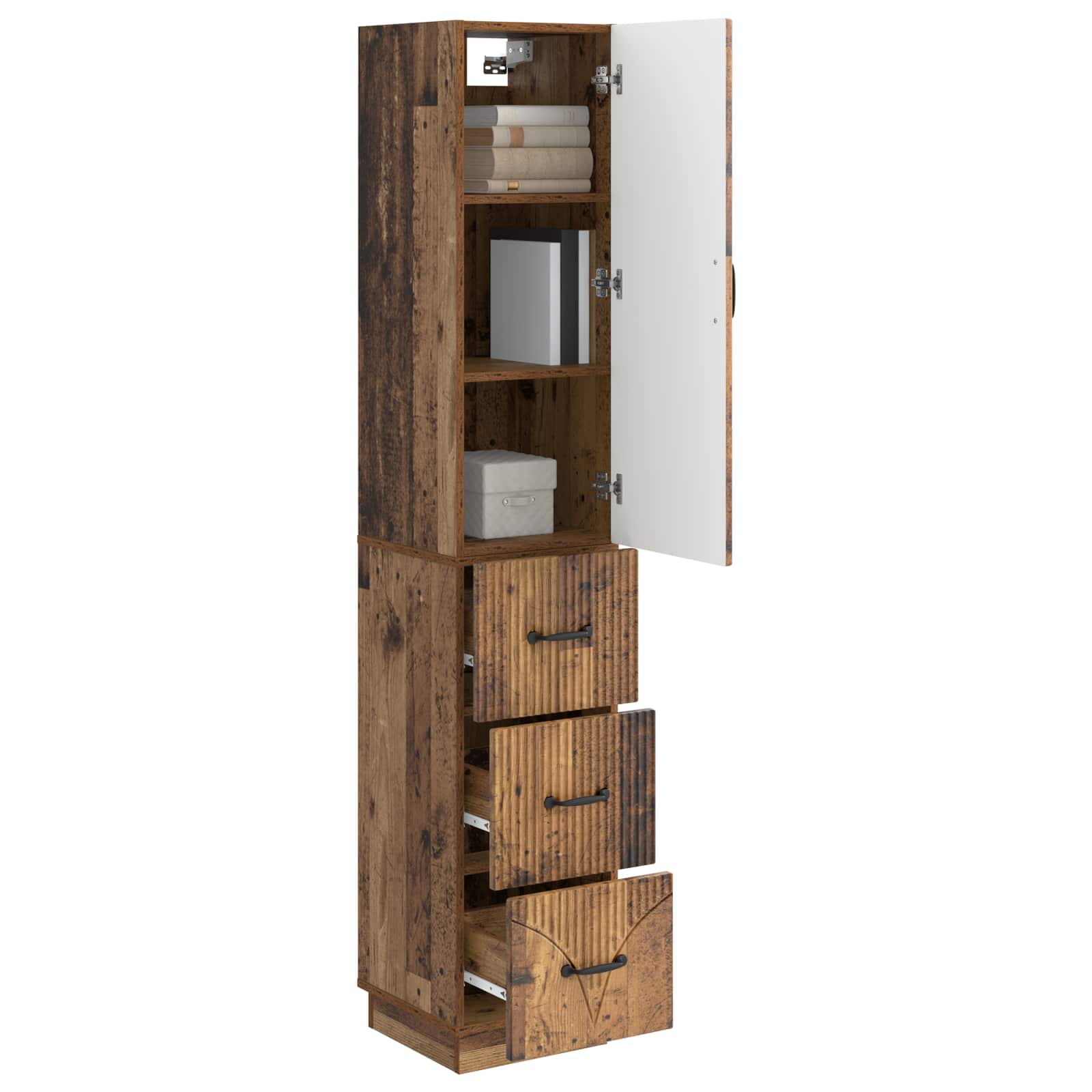 Spintelė 2 pcs Sendintos medienos 33 x 34,5 x 87 cm