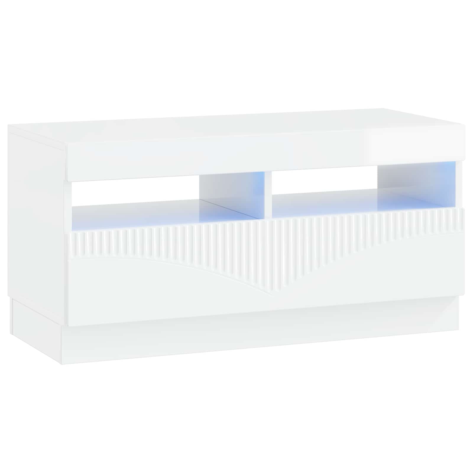 5 dalių LED televizoriaus stovas Itin blizgi balta