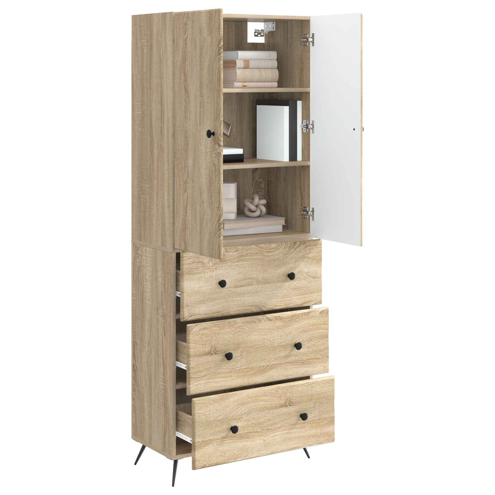 Spintelė 2 pcs Sonoma ąžuolas 66 x 34,5 x 90 cm