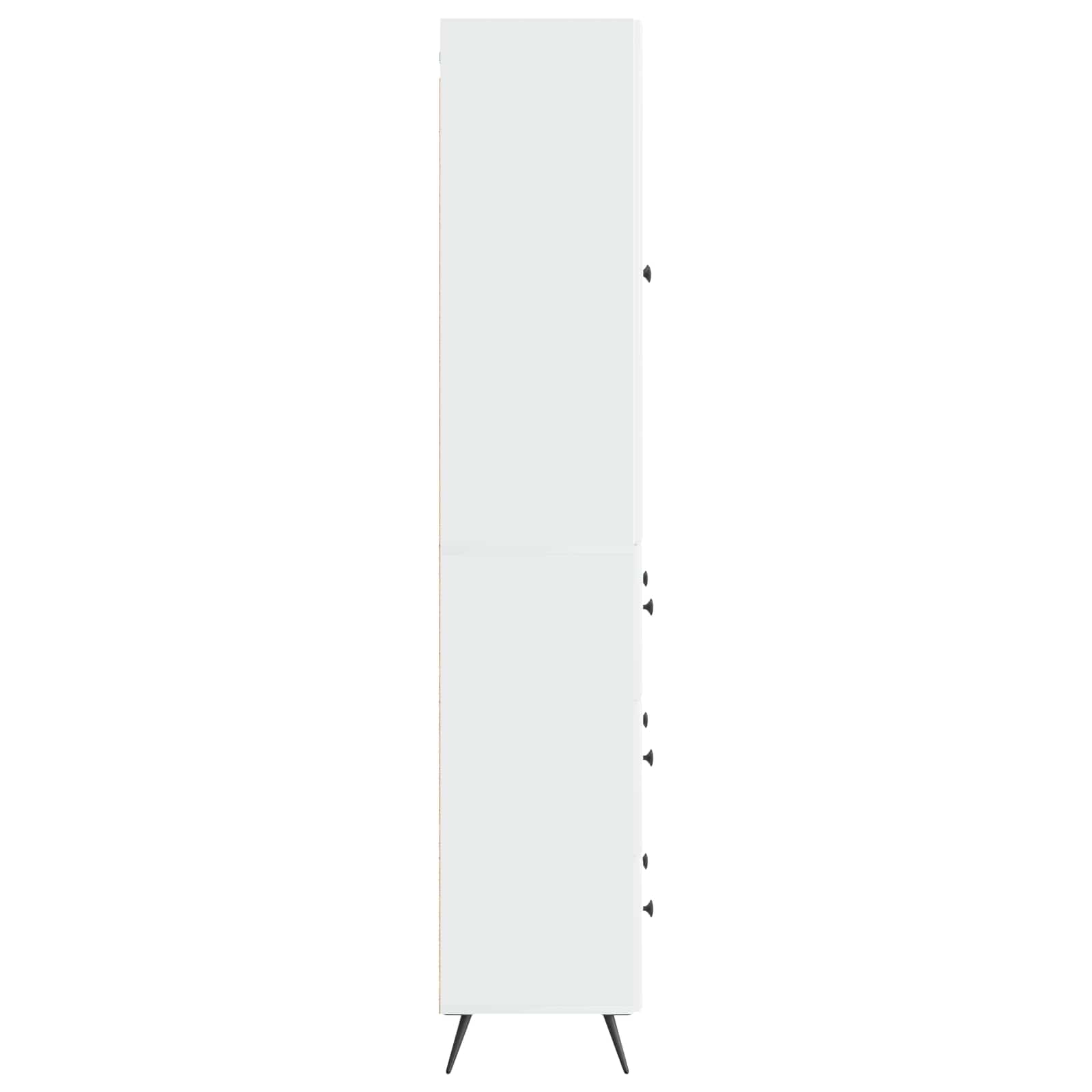 Spintelė 2 pcs Itin blizgi balta 66 x 34,5 x 90 cm
