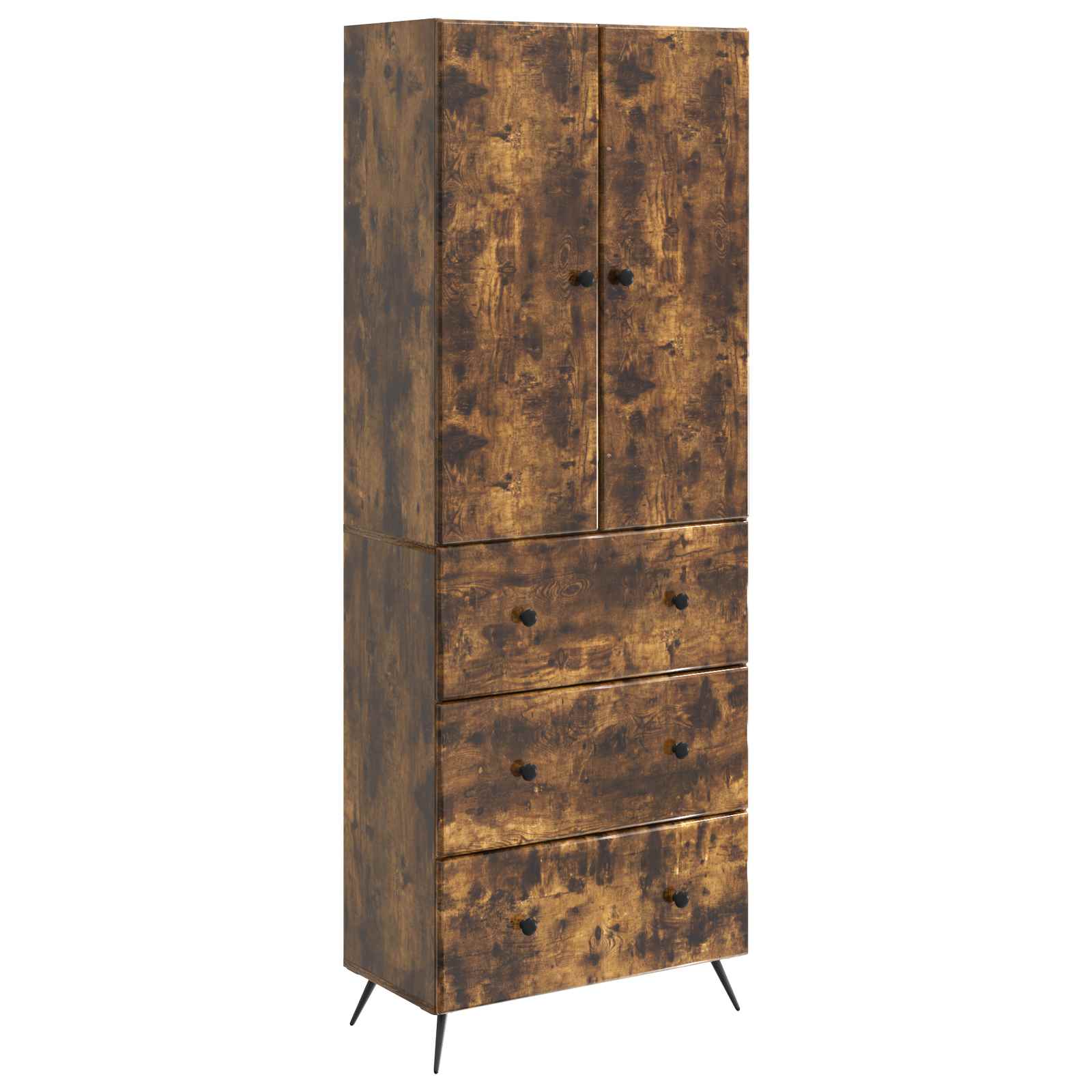Spintelė 2 pcs Dūminio ąžuolo 66 x 34,5 x 90 cm