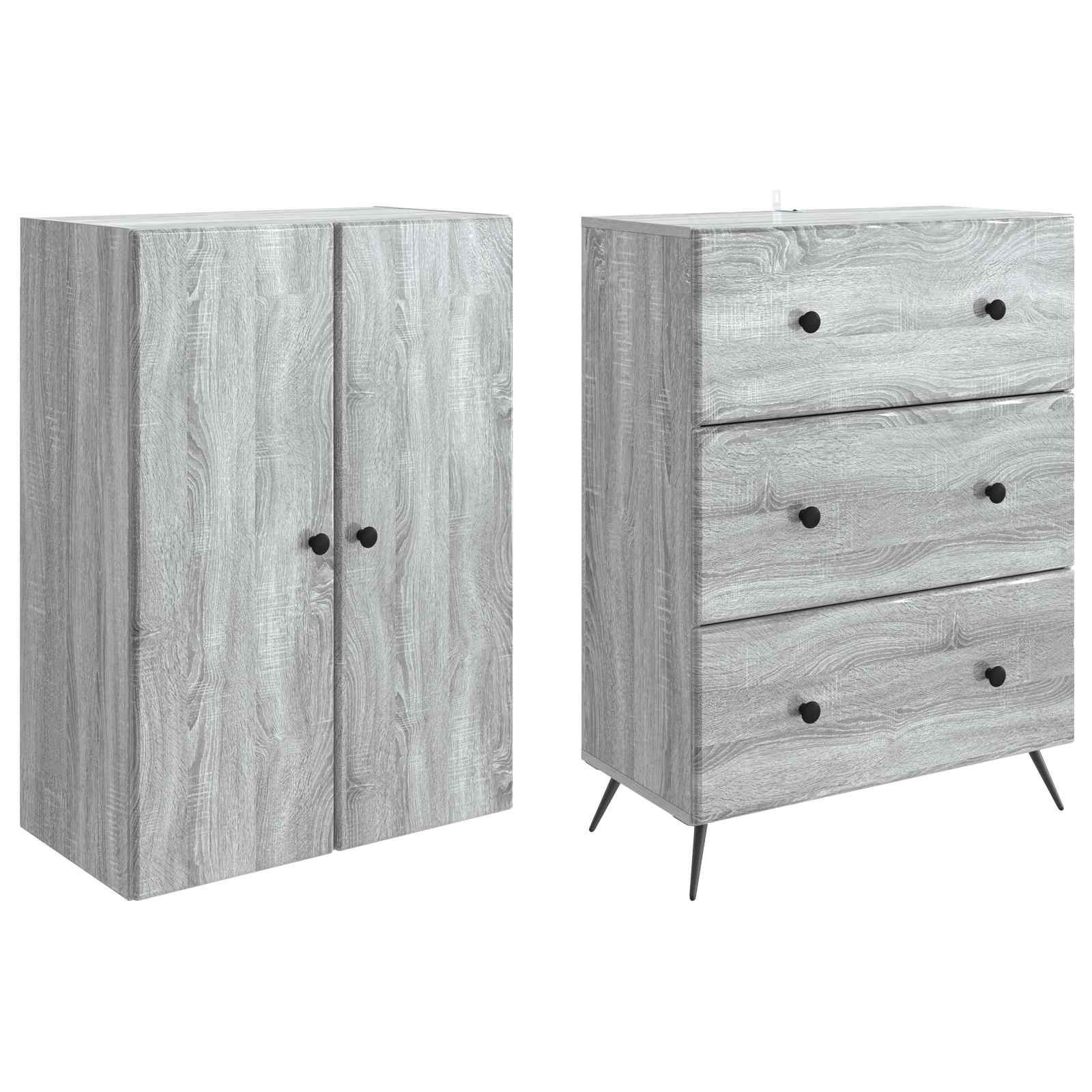 Spintelė 2 pcs Pilka Sonoma 66 x 34,5 x 90 cm Apdirbta mediena