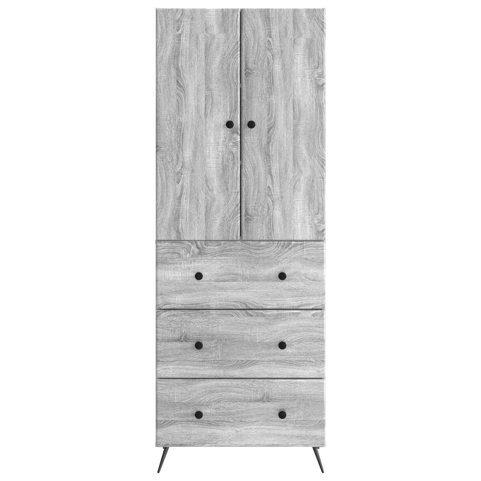 Spintelė 2 pcs Pilka Sonoma 66 x 34,5 x 90 cm Apdirbta mediena
