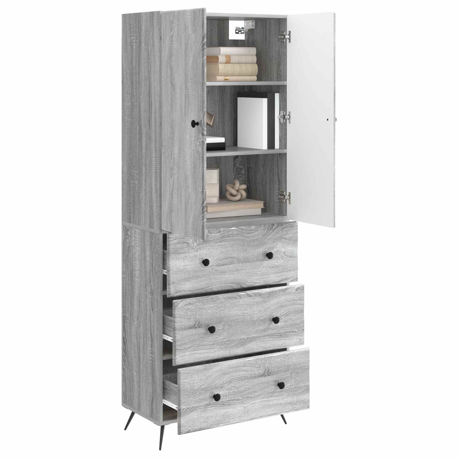 Spintelė 2 pcs Pilka Sonoma 66 x 34,5 x 90 cm Apdirbta mediena