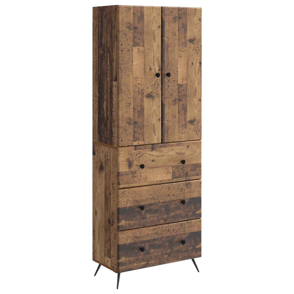 Spintelė 2 pcs Sendintos medienos 66 x 34,5 x 90 cm