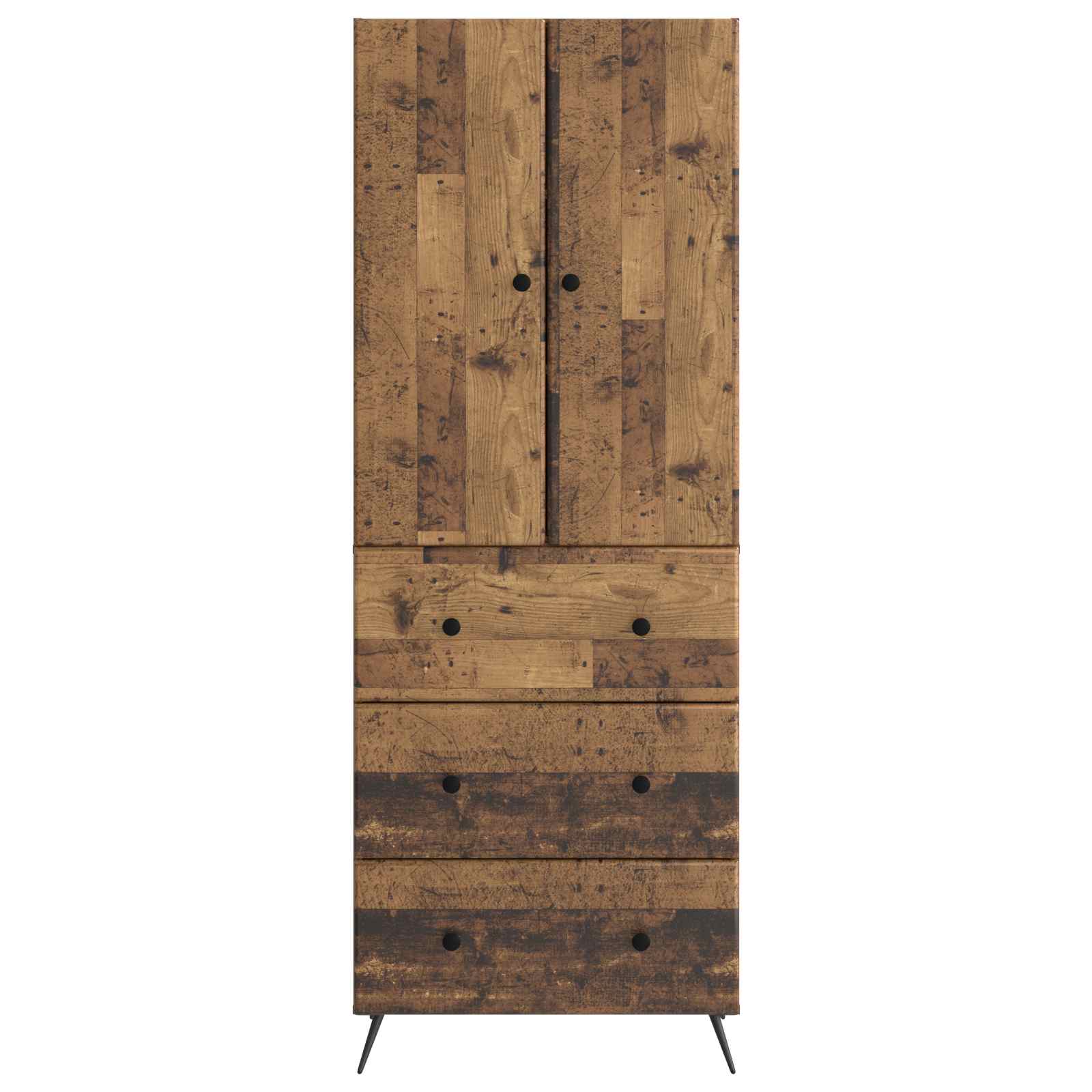 Spintelė 2 pcs Sendintos medienos 66 x 34,5 x 90 cm