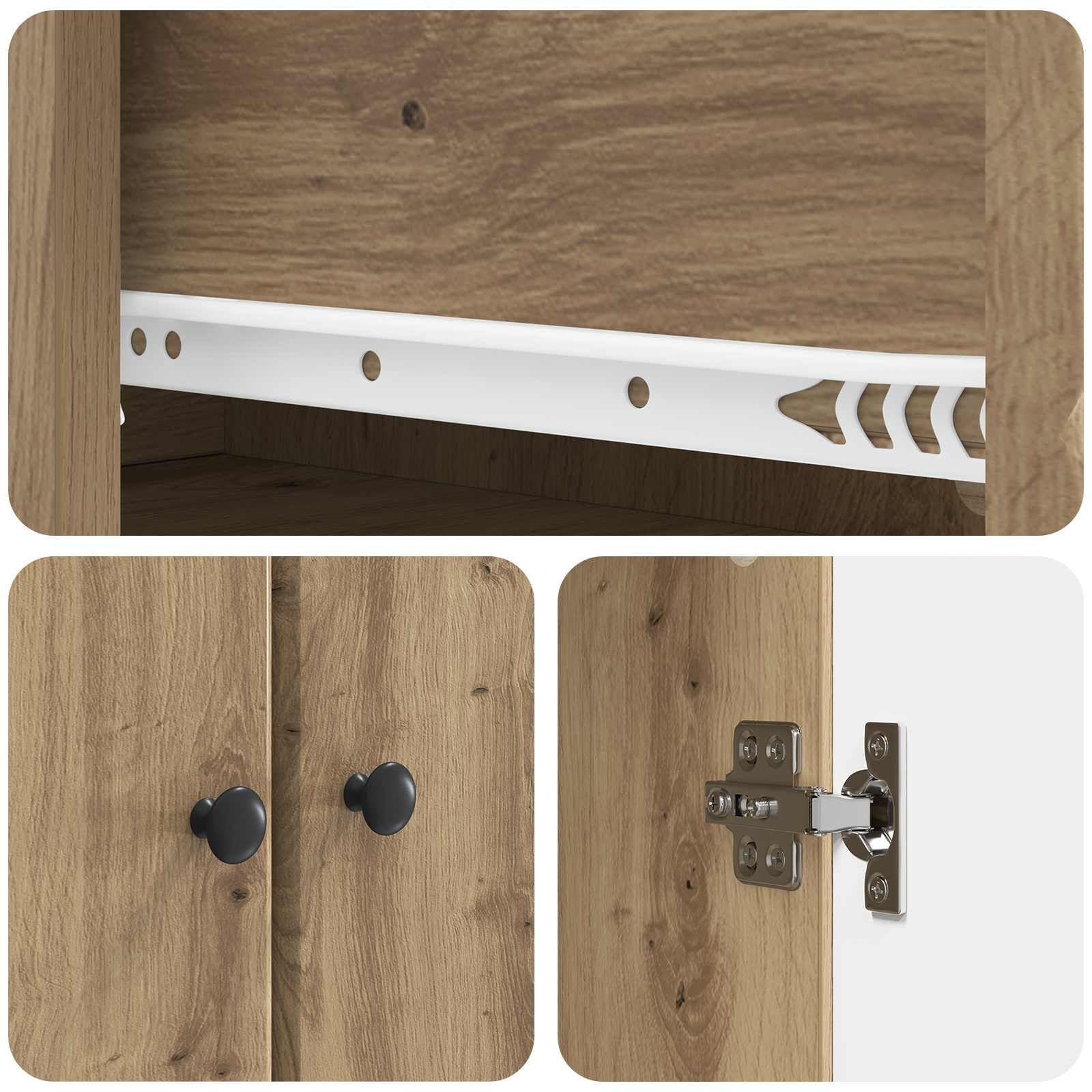 Spintelė 2 pcs Artisano ąžuolo 66 x 34,5 x 90 cm