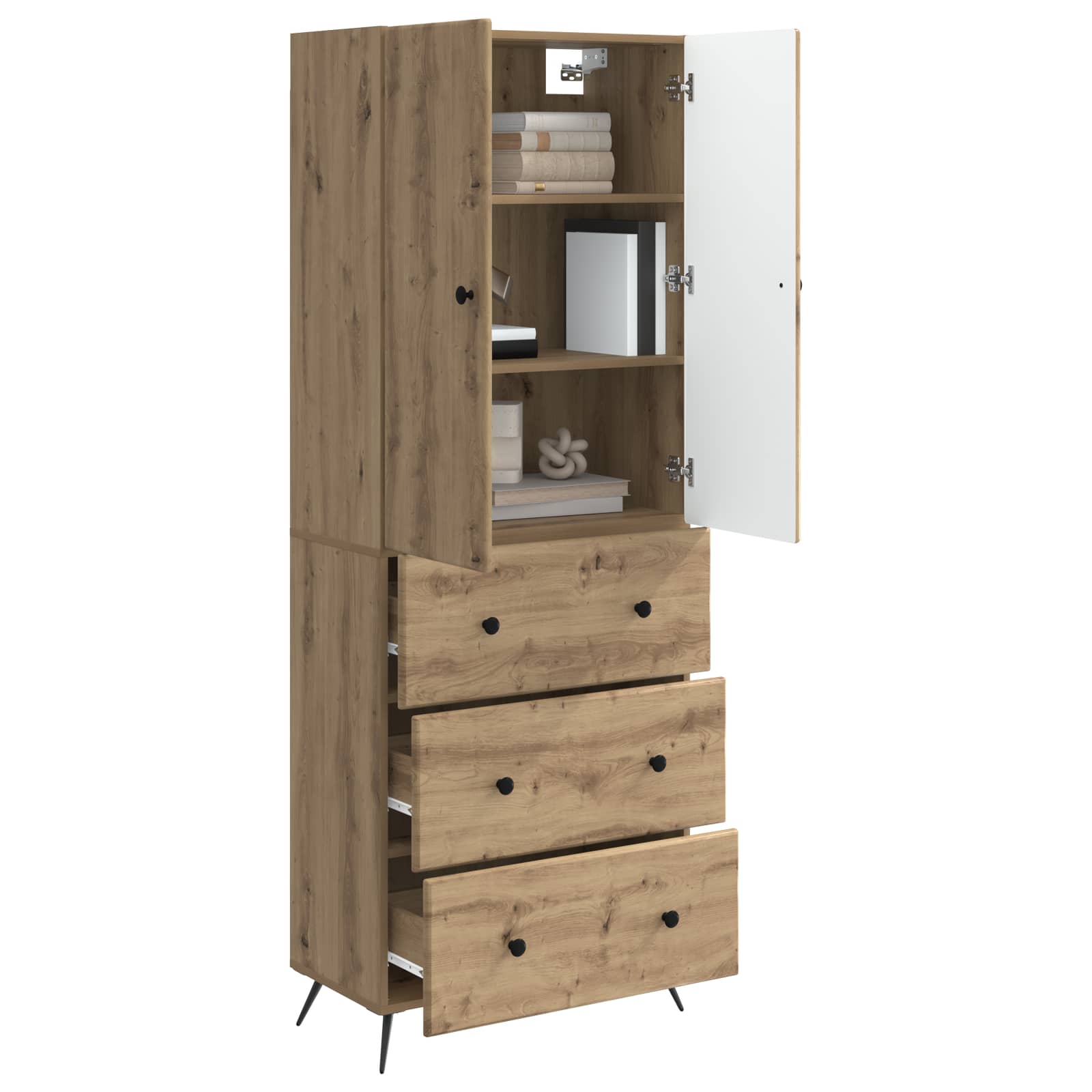 Spintelė 2 pcs Artisano ąžuolo 66 x 34,5 x 90 cm