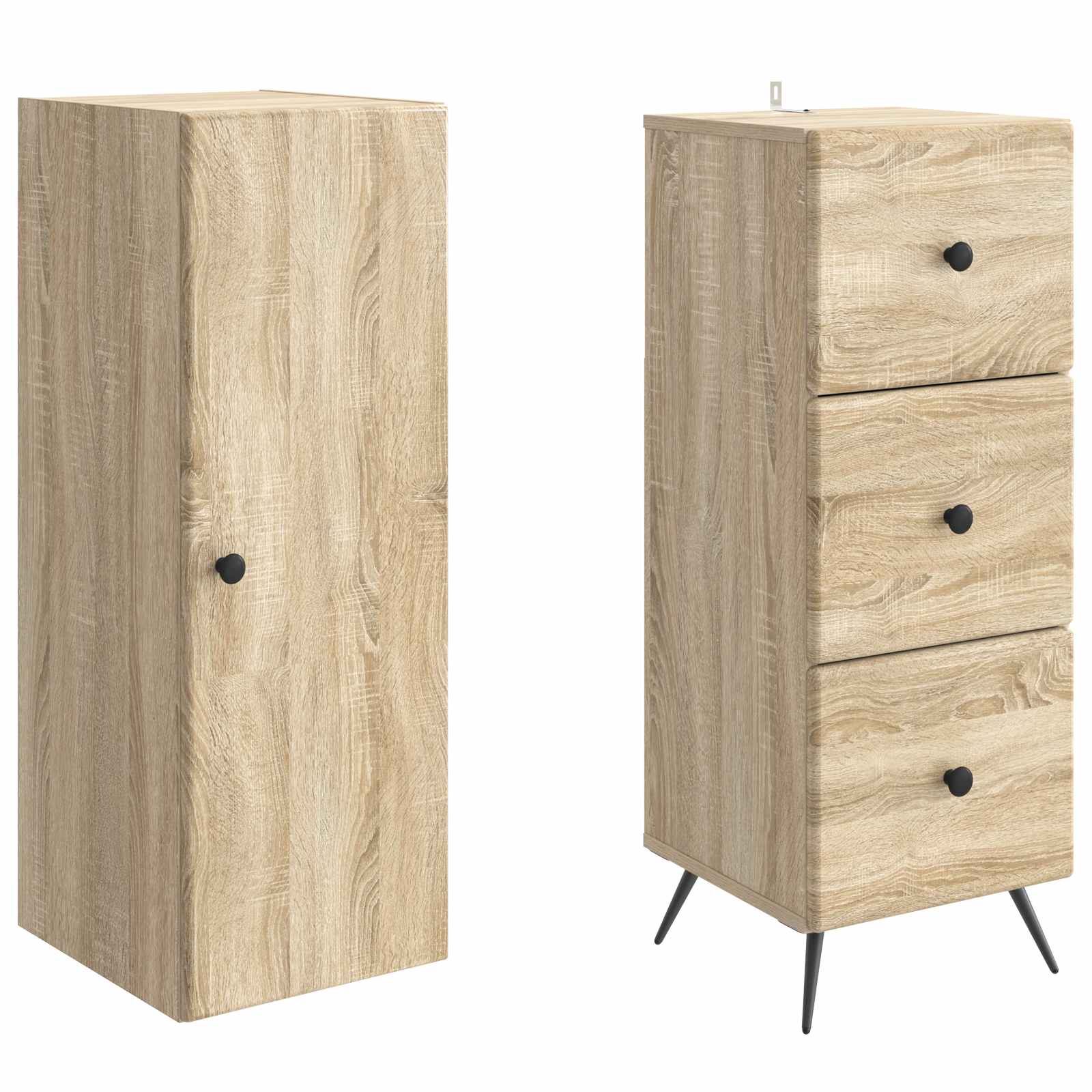 Spintelė 2 pcs Sonoma ąžuolas 34,5 x 34,5 x 90 cm