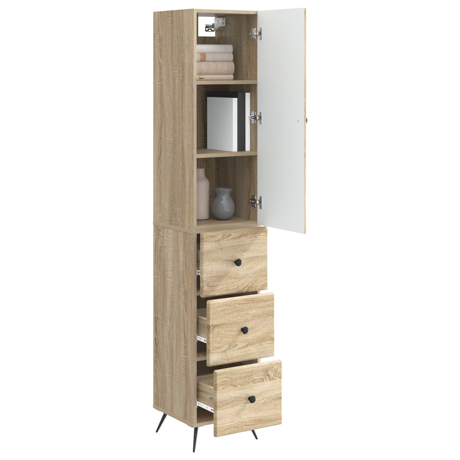 Spintelė 2 pcs Sonoma ąžuolas 34,5 x 34,5 x 90 cm