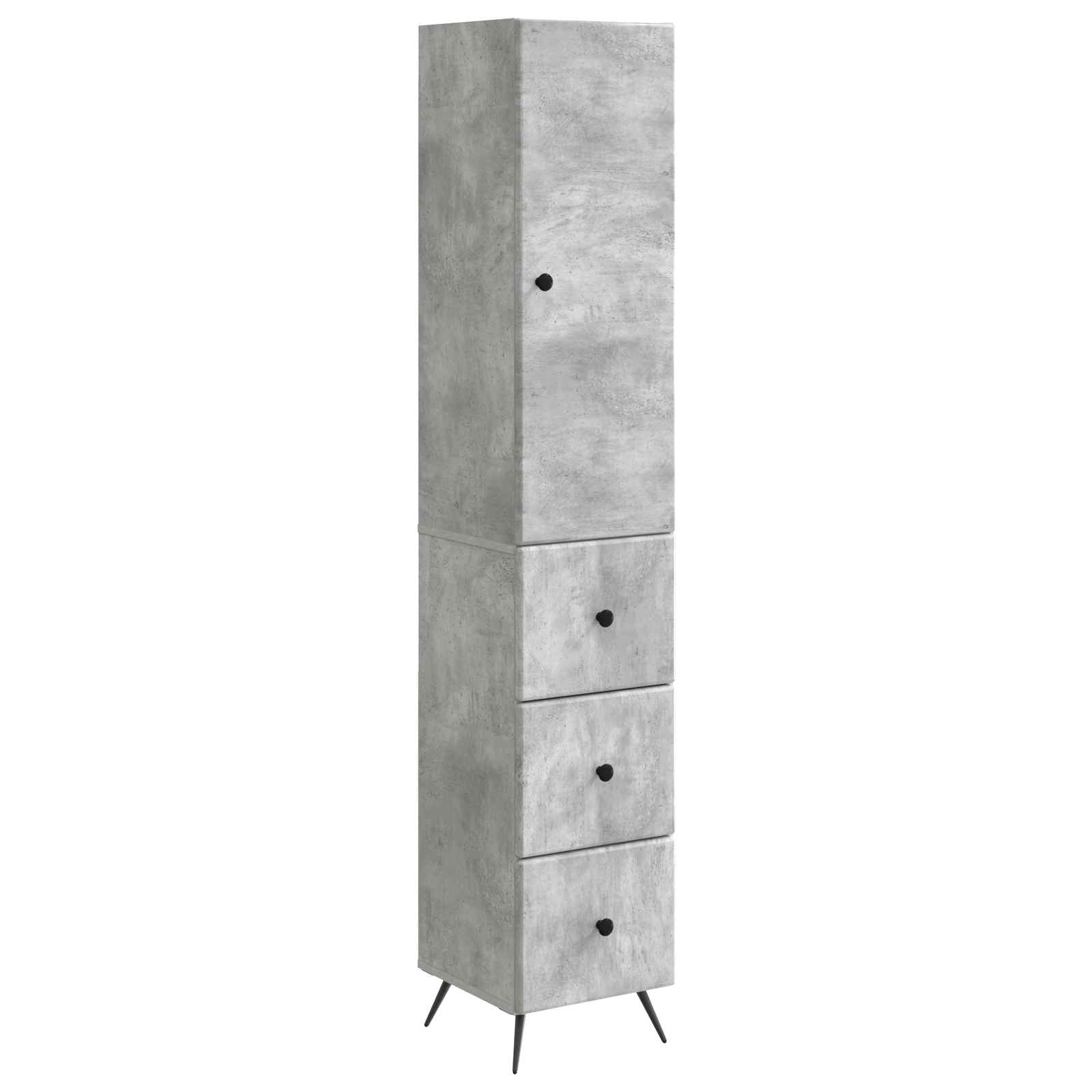 Spintelė 2 pcs Betono pilka 34,5 x 34,5 x 90 cm