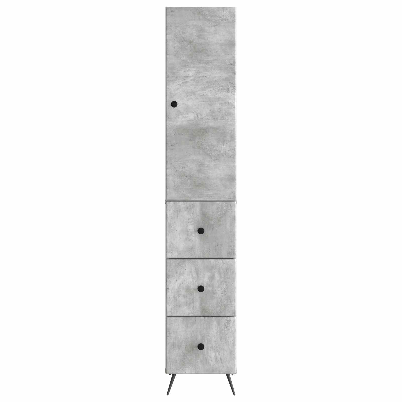 Spintelė 2 pcs Betono pilka 34,5 x 34,5 x 90 cm