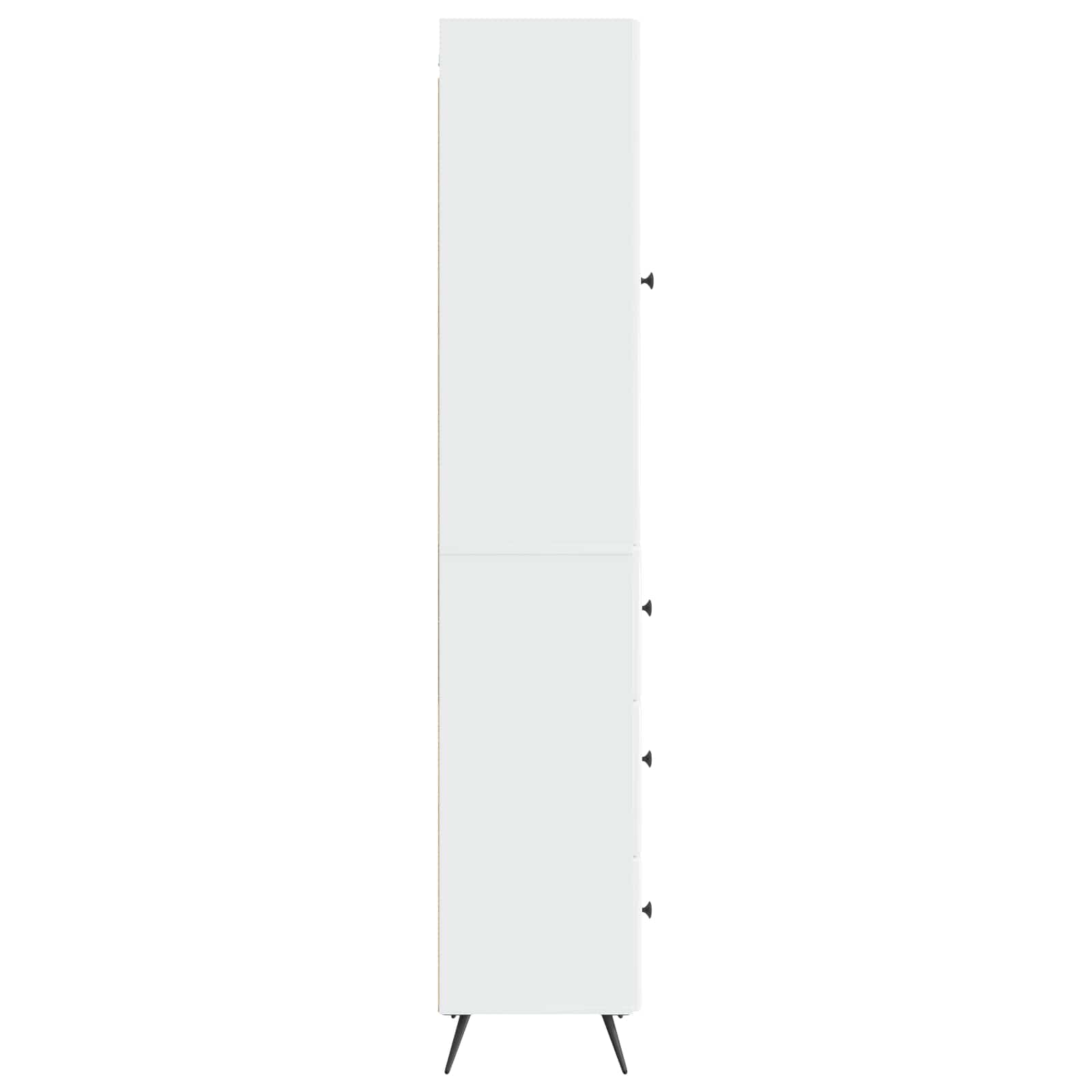 Spintelė 2 pcs Itin blizgi balta 34,5 x 34,5 x 90 cm