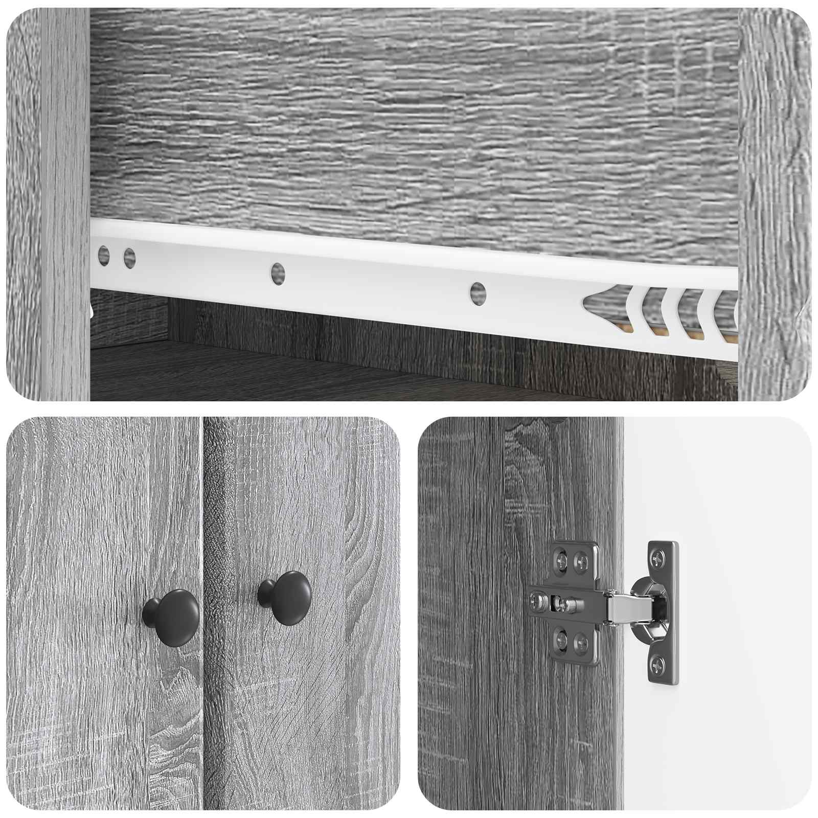 Spintelė 2 pcs Pilka Sonoma 34,5 x 34,5 x 90 cm