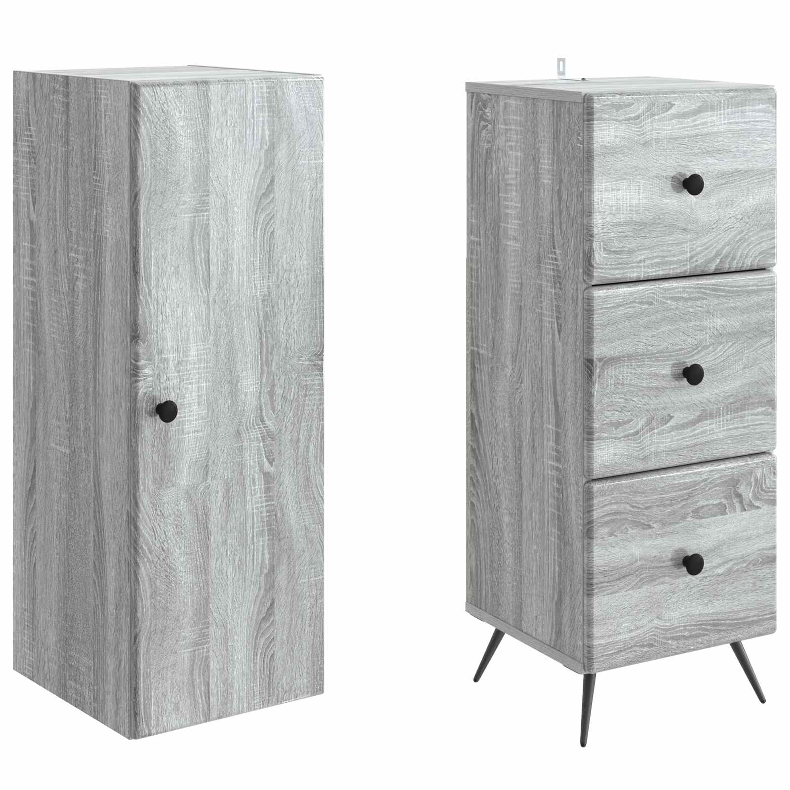 Spintelė 2 pcs Pilka Sonoma 34,5 x 34,5 x 90 cm