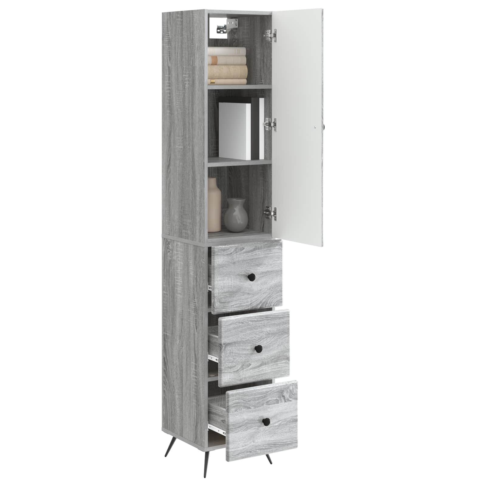 Spintelė 2 pcs Pilka Sonoma 34,5 x 34,5 x 90 cm