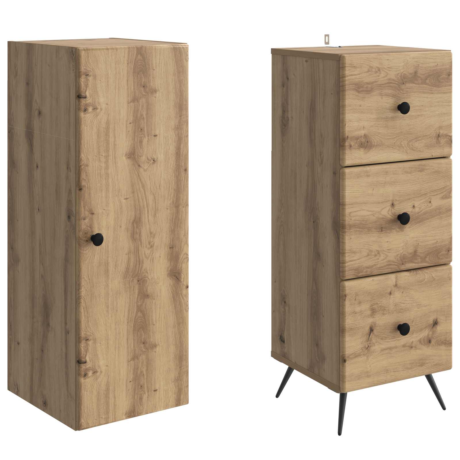 Spintelė 2 pcs Artisano ąžuolo 34,5 x 34,5 x 90 cm